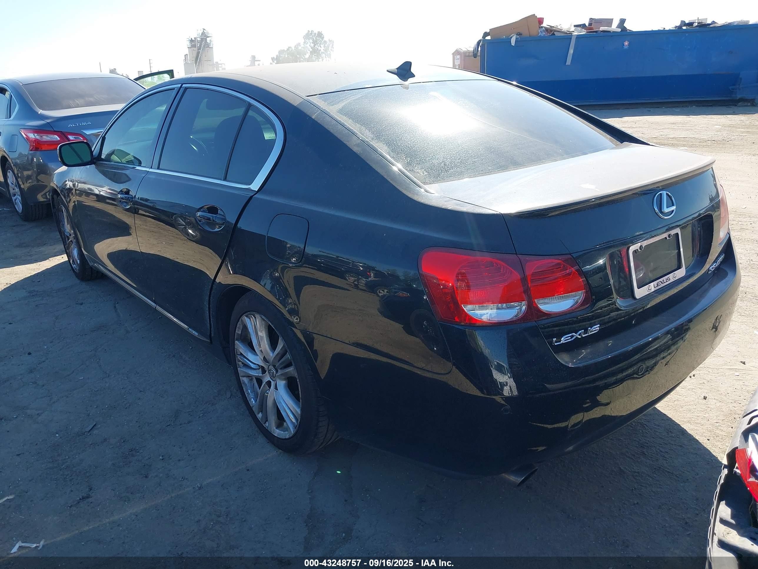 2007 Lexus Gs 450h   Черный vin: JTHBC96S375006058