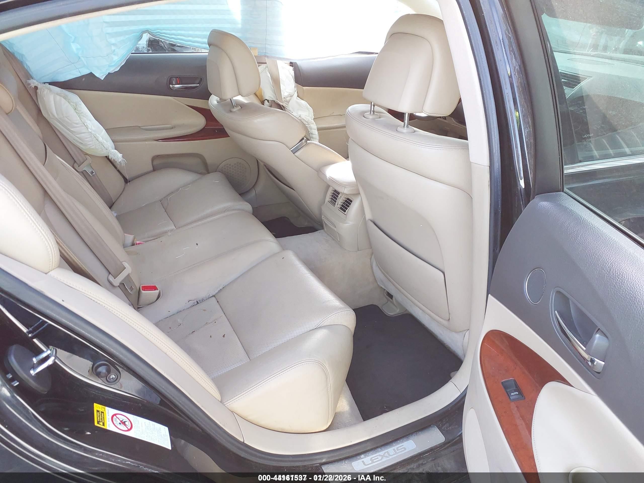2008 Lexus Gs 450h   Black vin: JTHBC96S485012856