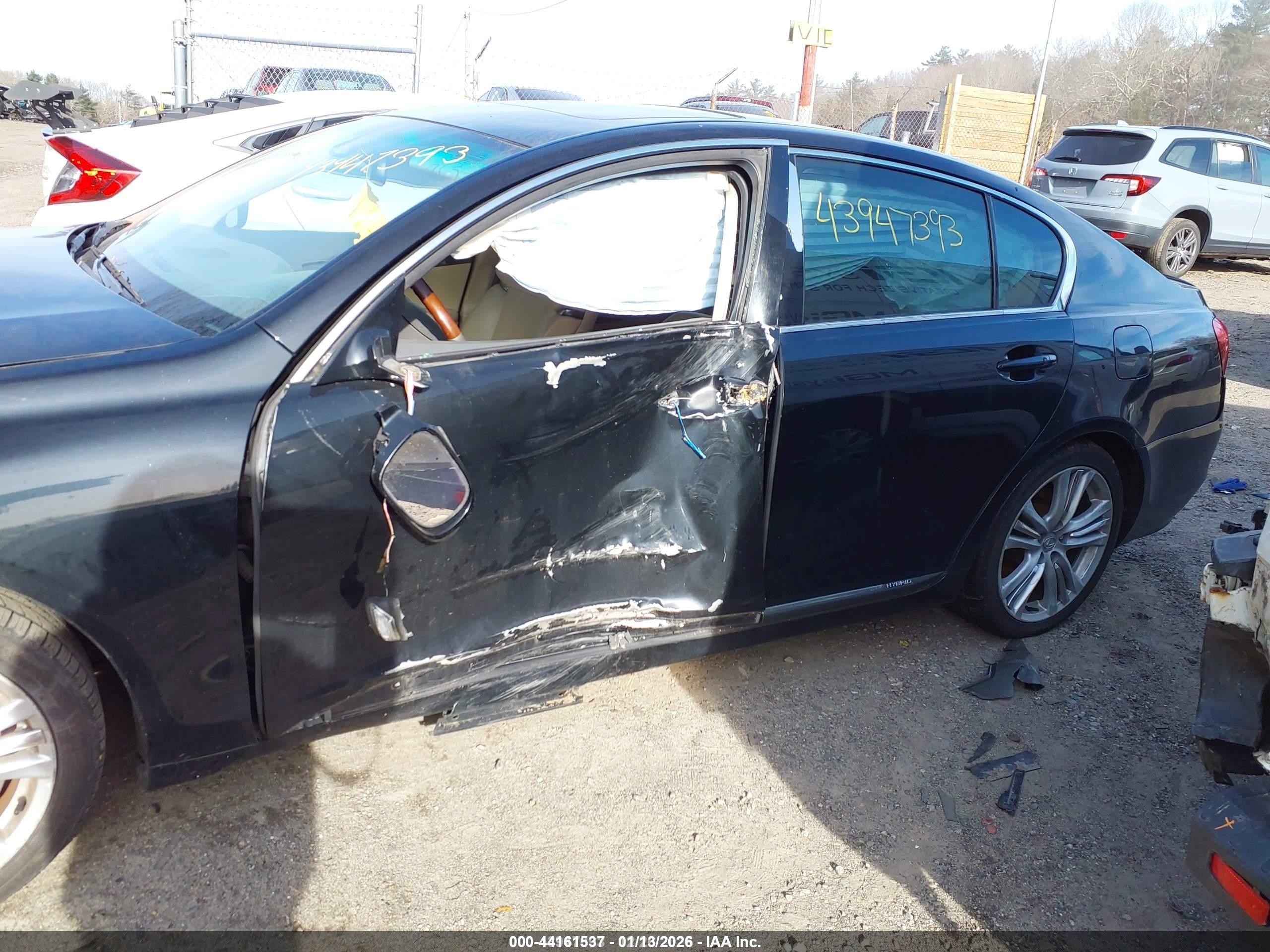 2008 Lexus Gs 450h   Black vin: JTHBC96S485012856