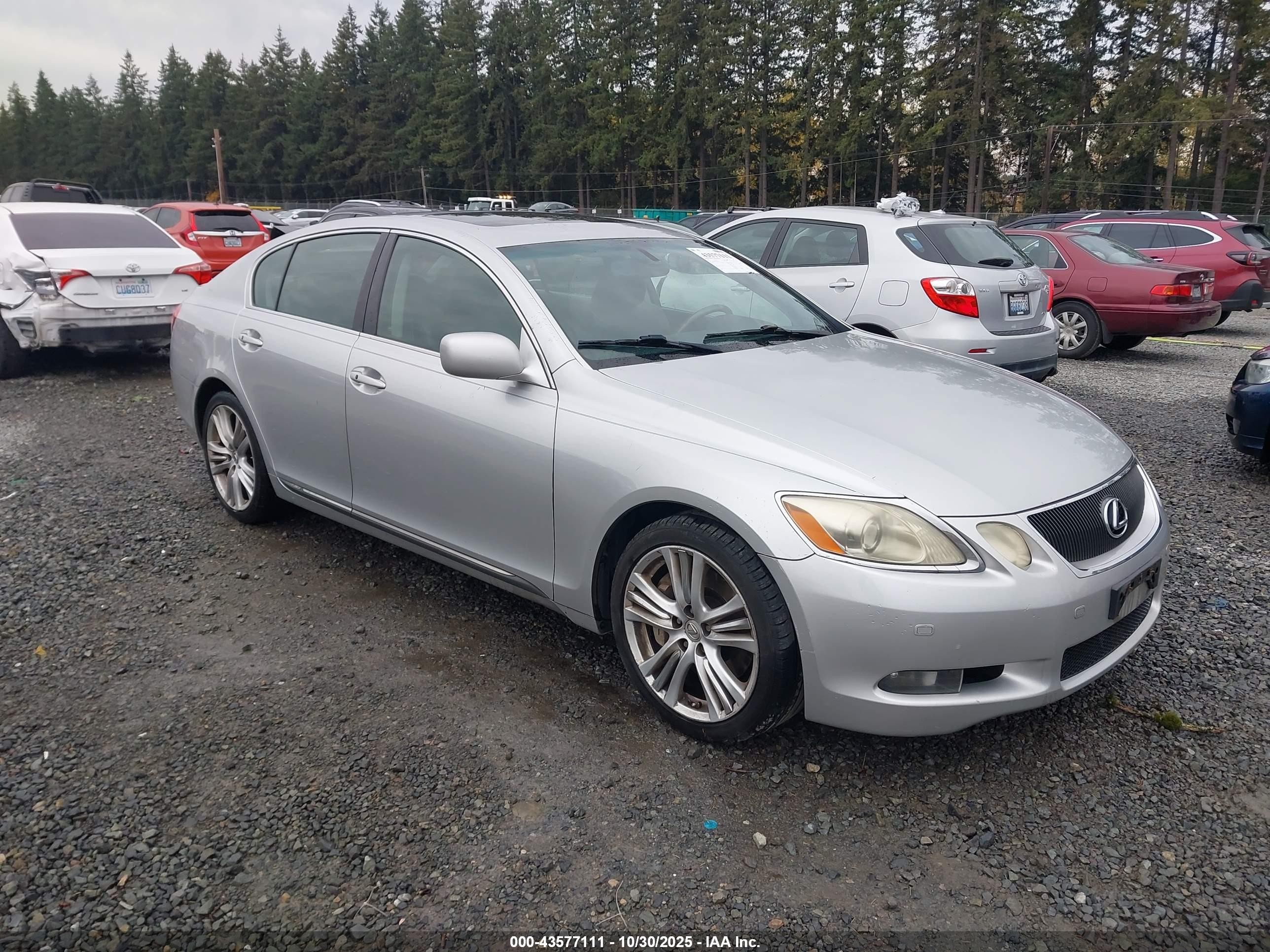 2007 Lexus Gs 450h   Silver vin: JTHBC96S575009026