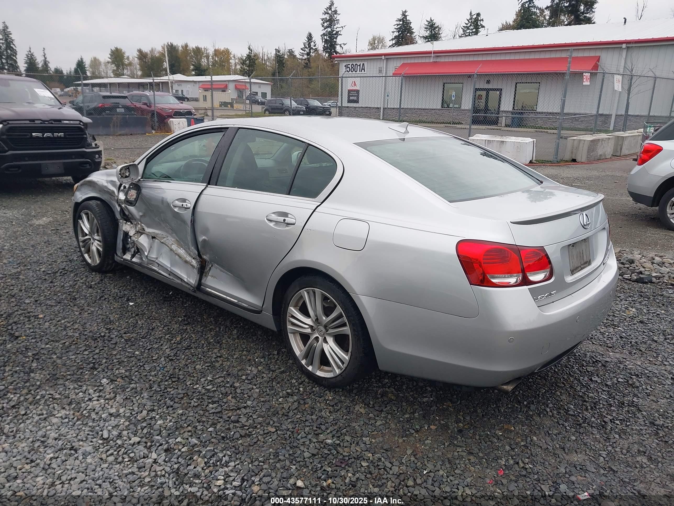 2007 Lexus Gs 450h   Silver vin: JTHBC96S575009026