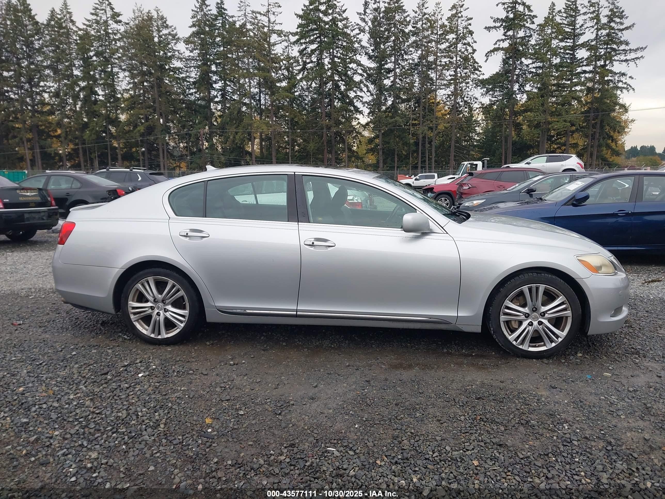 2007 Lexus Gs 450h   Silver vin: JTHBC96S575009026