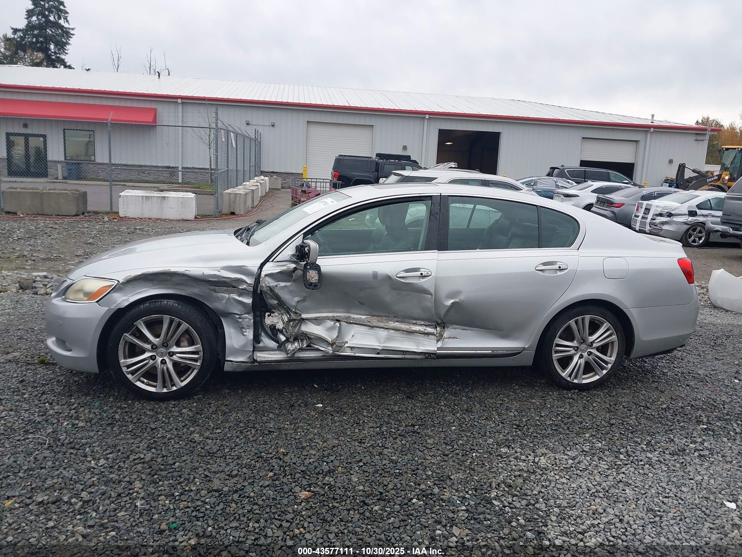 2007 Lexus Gs 450h   Silver vin: JTHBC96S575009026