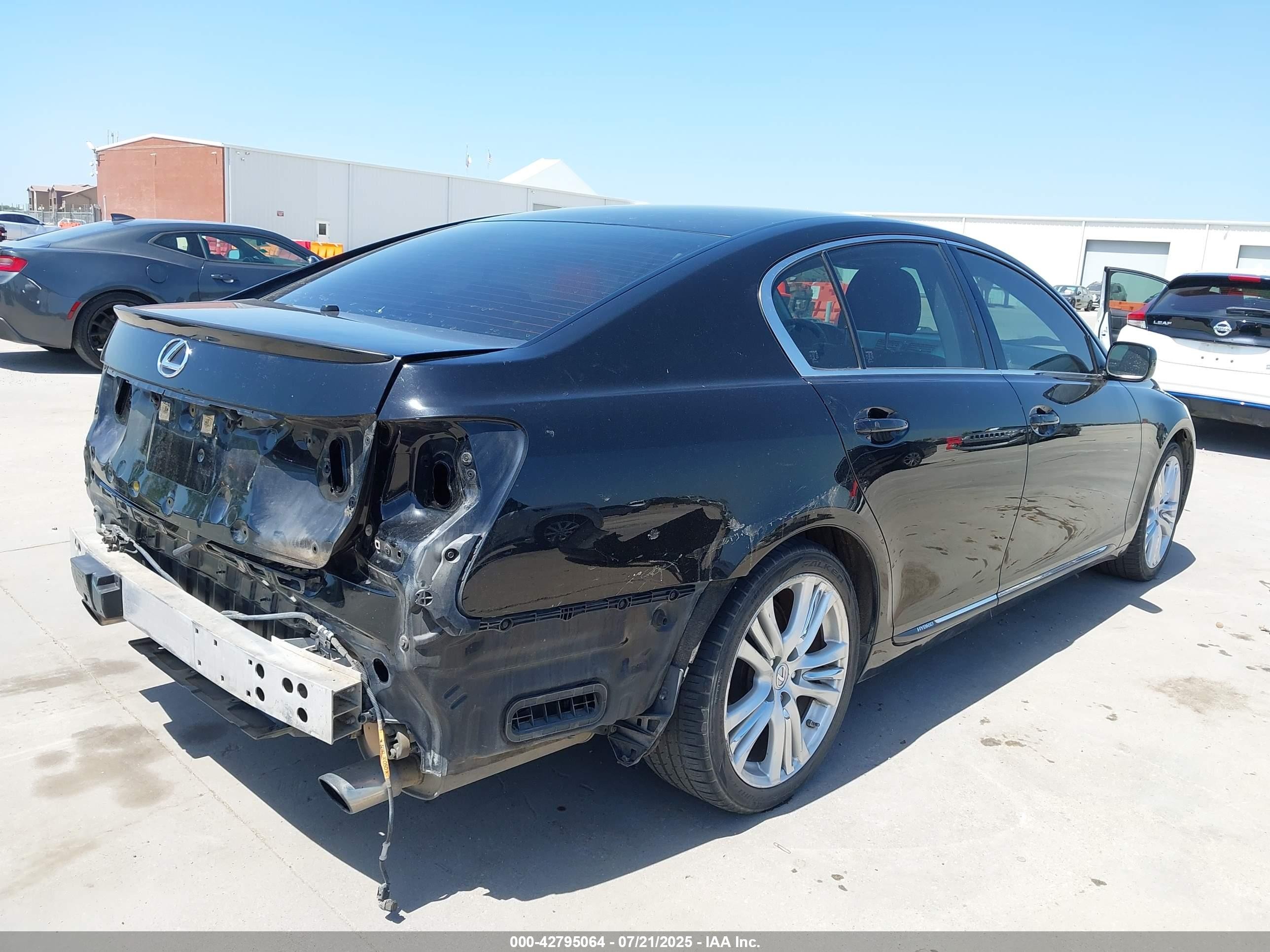 2007 Lexus Gs 450h   Черный vin: JTHBC96S675002005