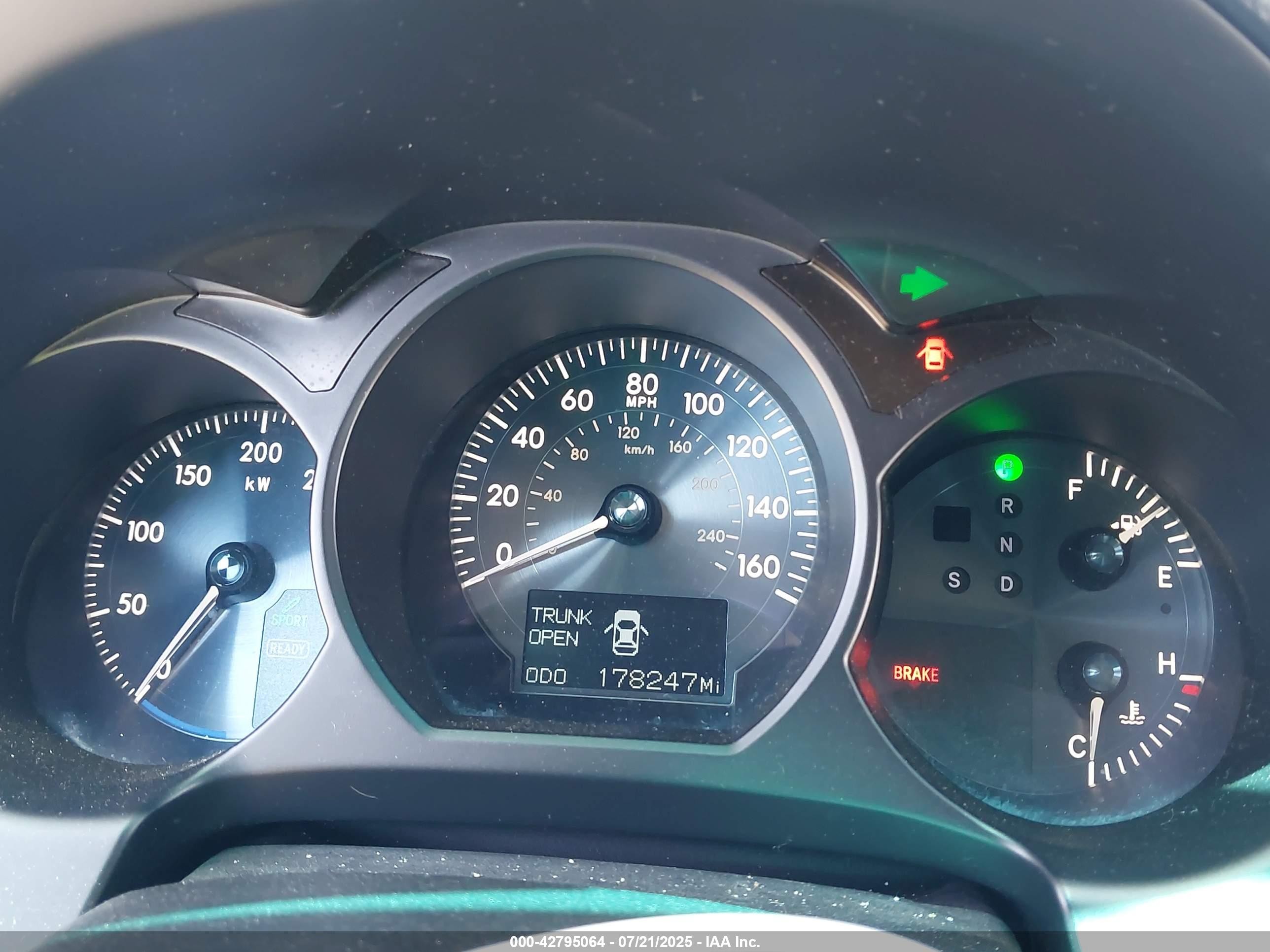 2007 Lexus Gs 450h   Черный vin: JTHBC96S675002005