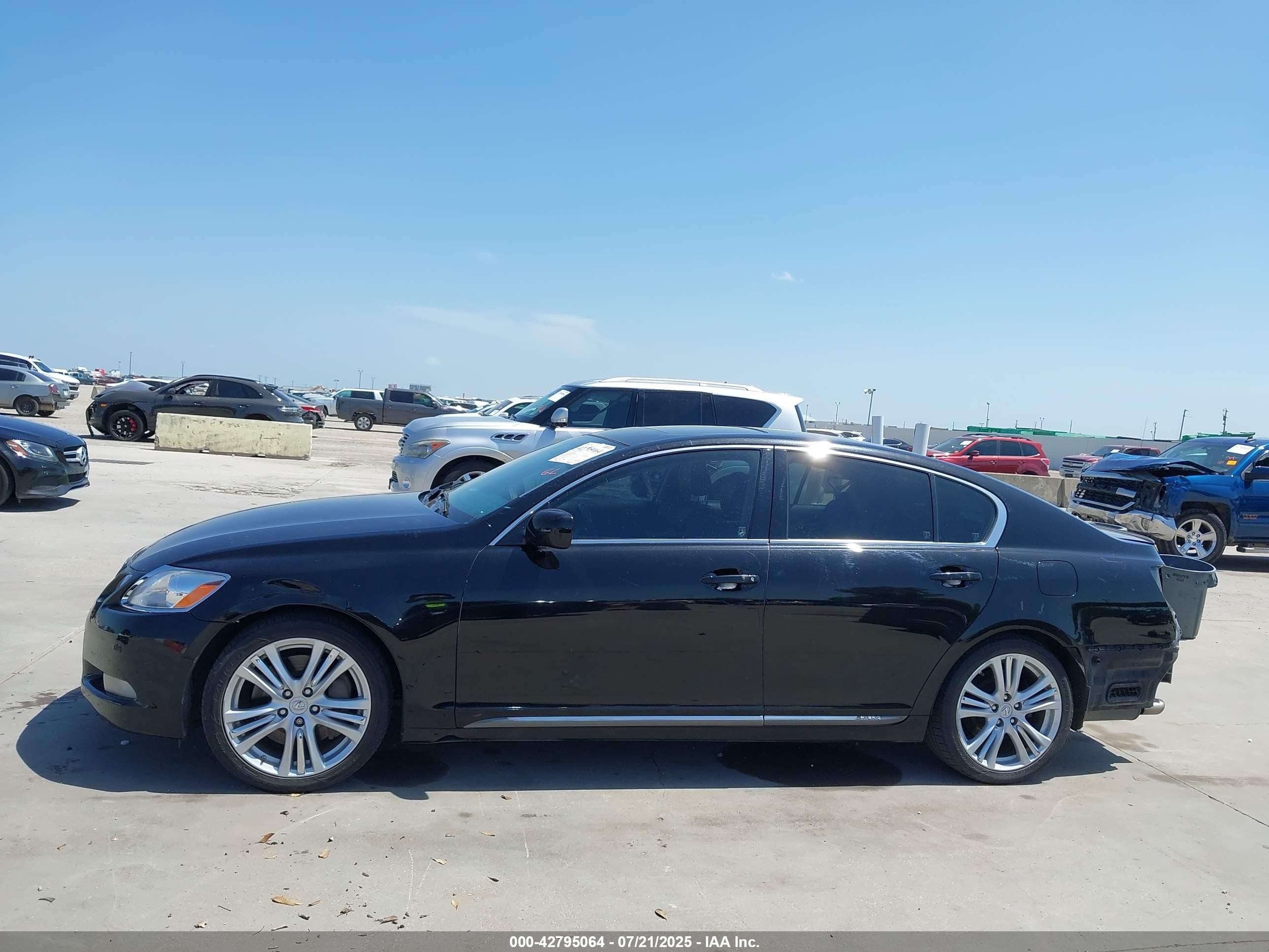 2007 Lexus Gs 450h   Черный vin: JTHBC96S675002005