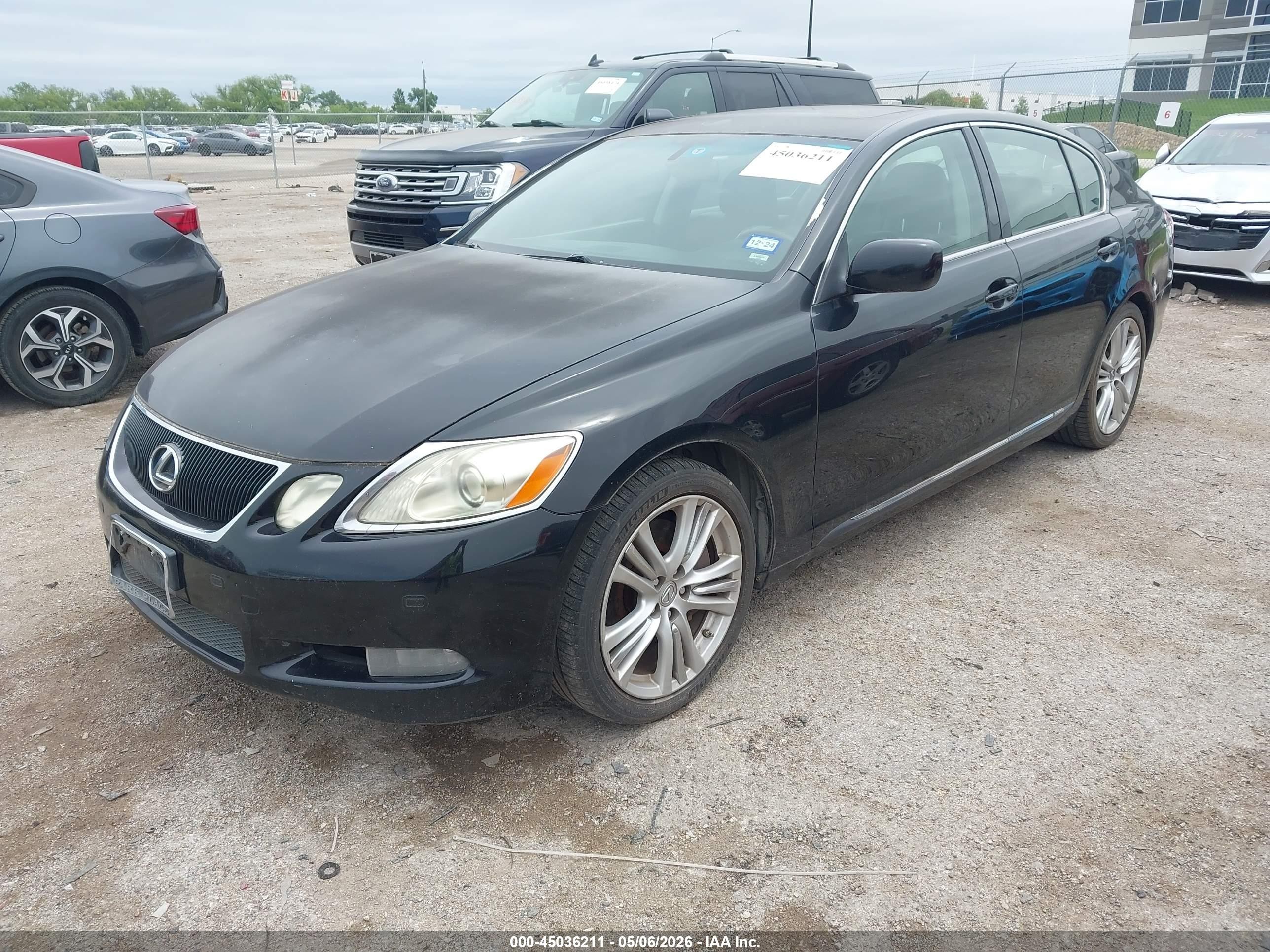 2007 Lexus Gs 450h Черный vin: JTHBC96S675009892