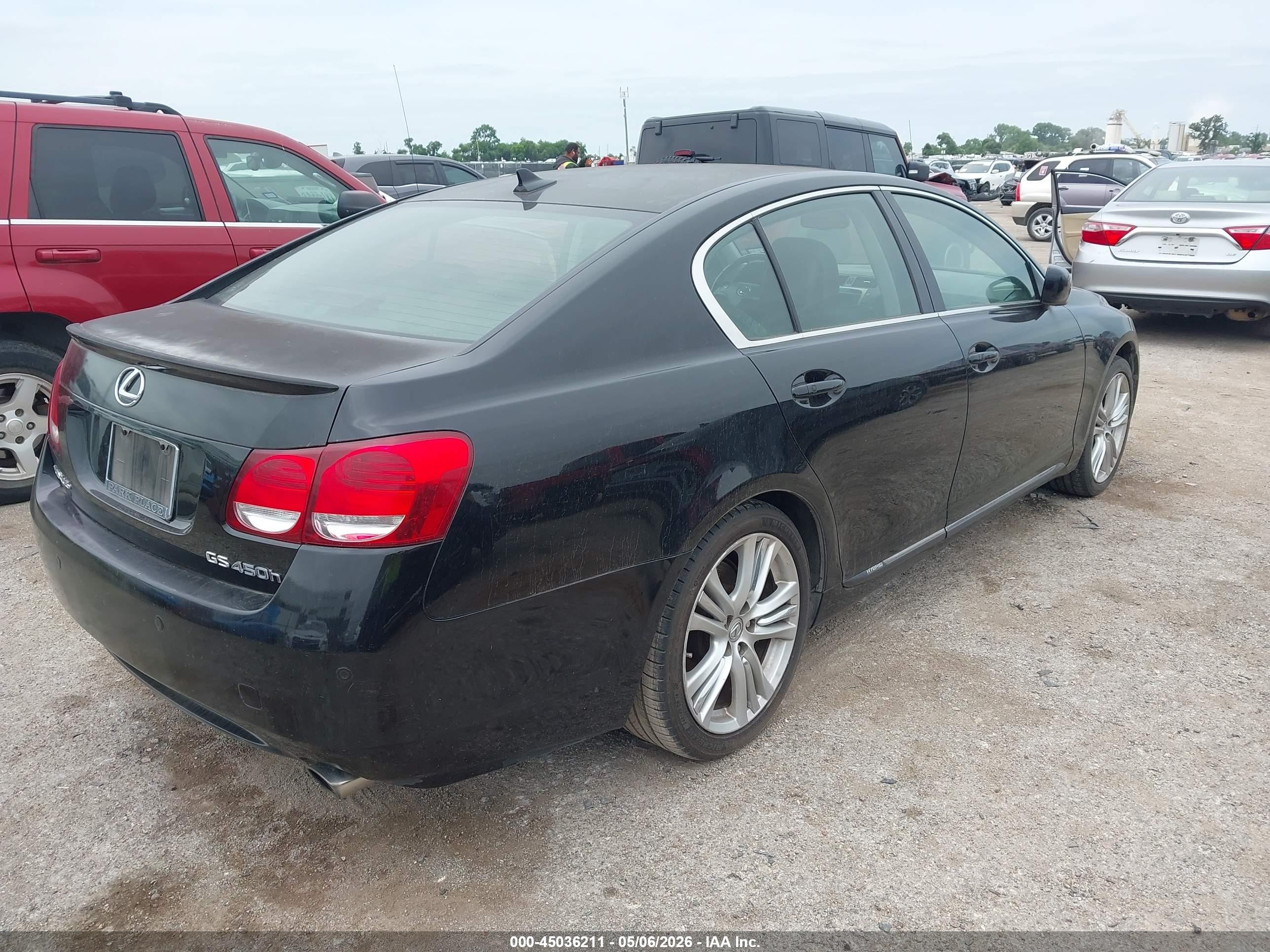 2007 Lexus Gs 450h Черный vin: JTHBC96S675009892
