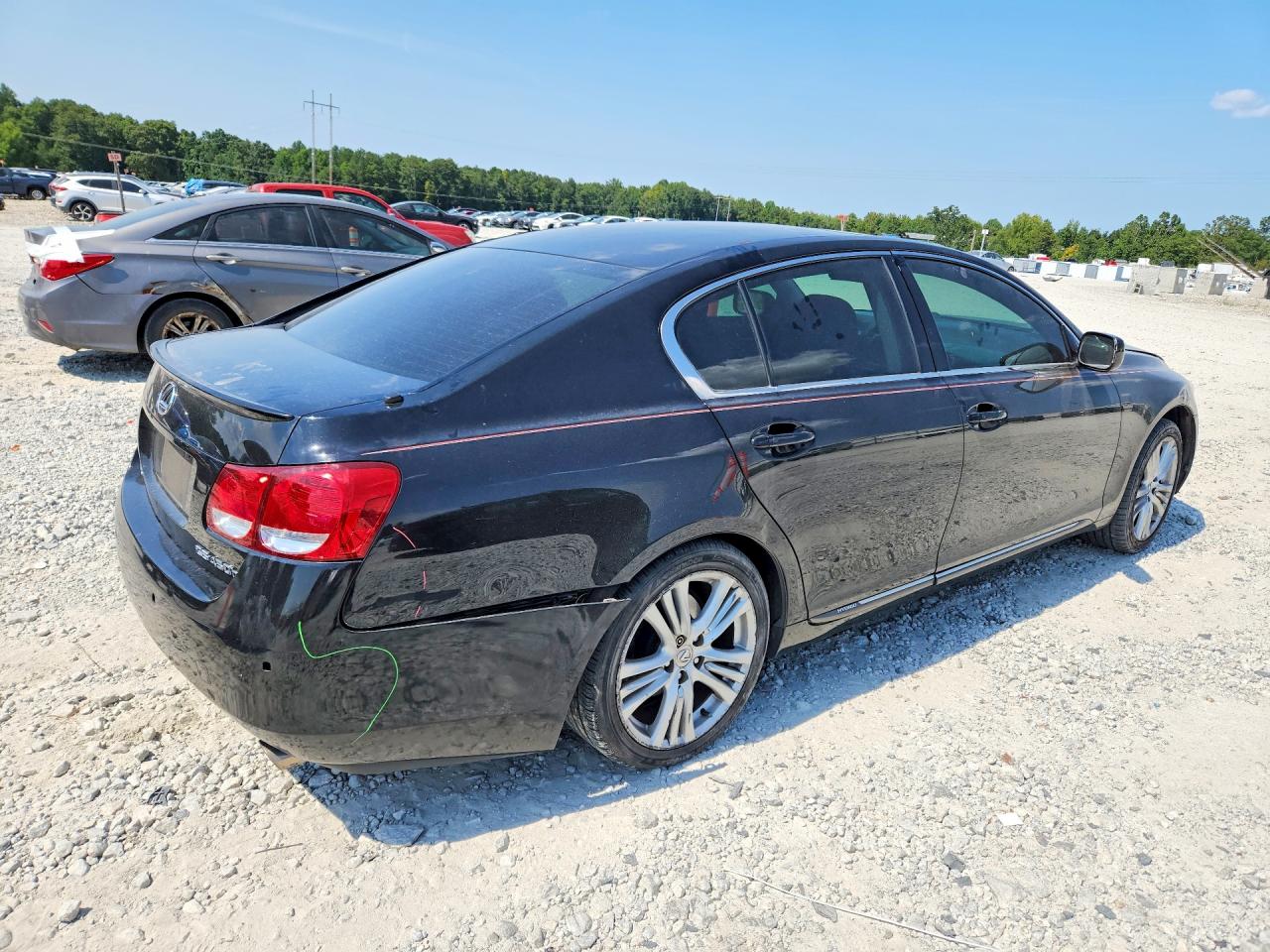 2007 Lexus Gs 450h Black vin: JTHBC96S775004006