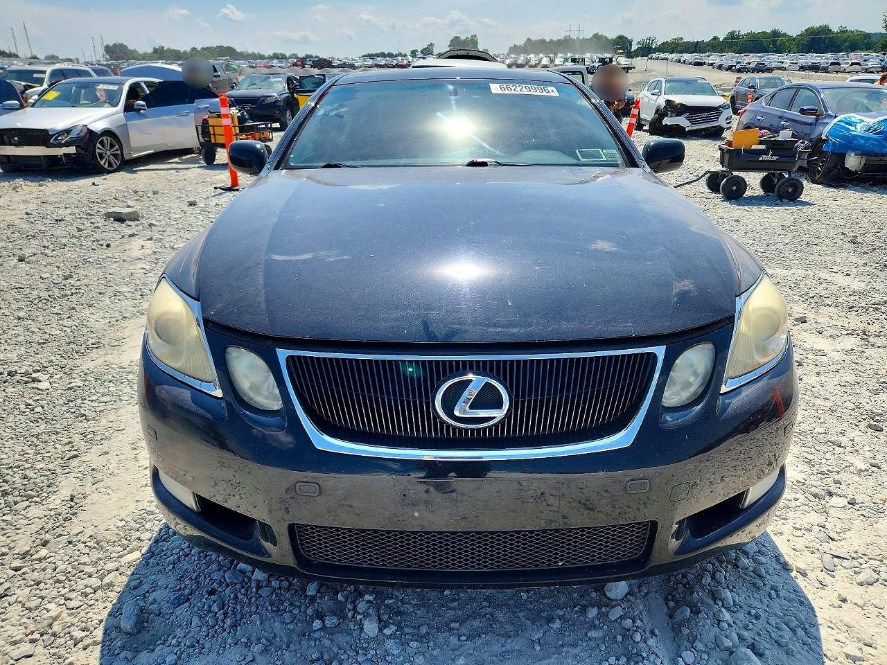 2007 Lexus Gs 450h Black vin: JTHBC96S775004006