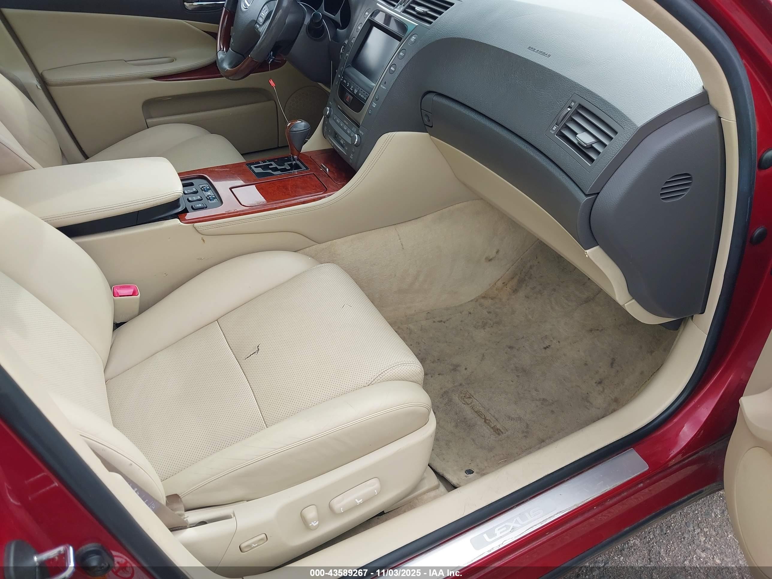 2007 Lexus Gs 450h   Maroon vin: JTHBC96S775005138
