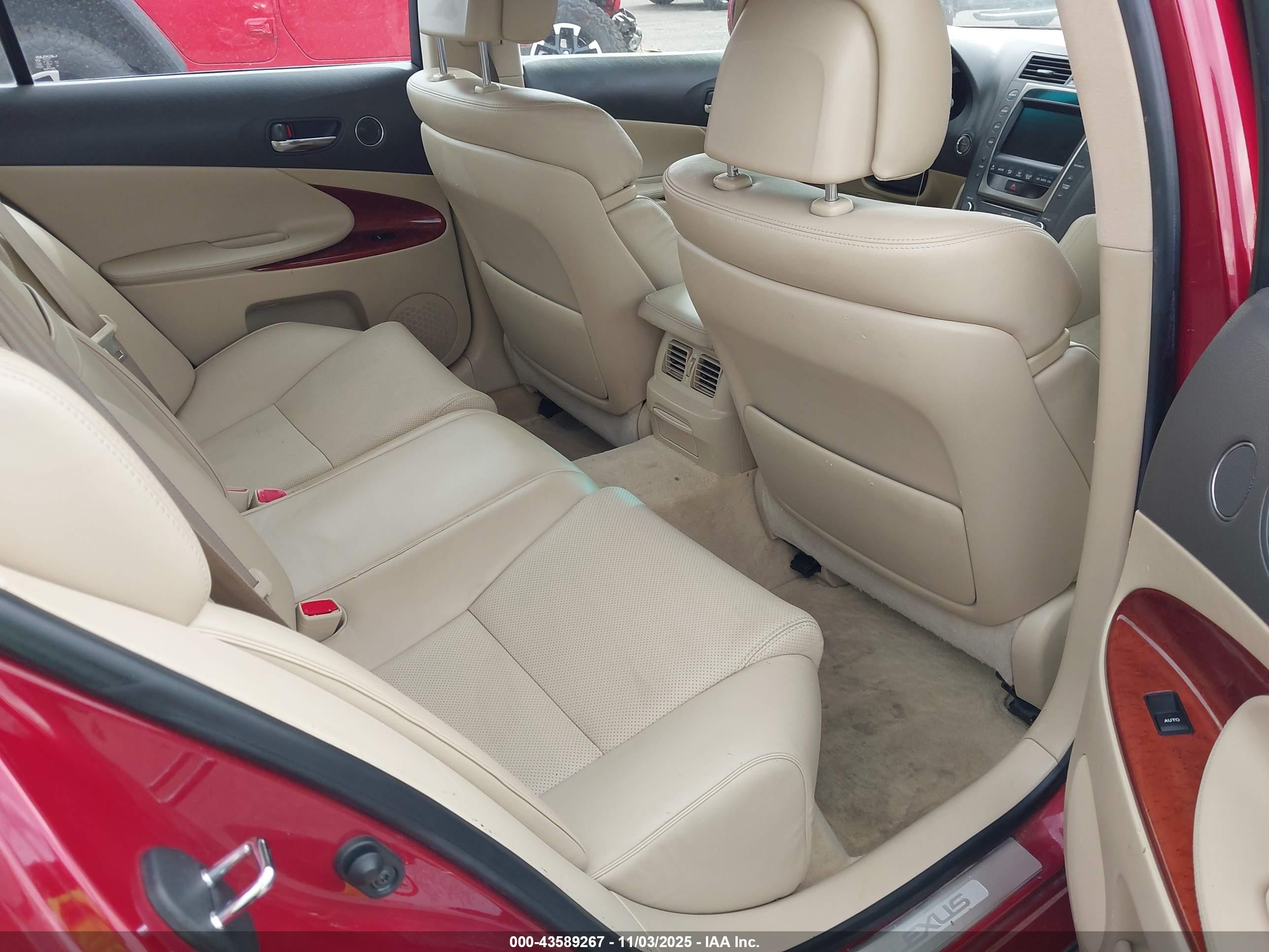 2007 Lexus Gs 450h   Maroon vin: JTHBC96S775005138