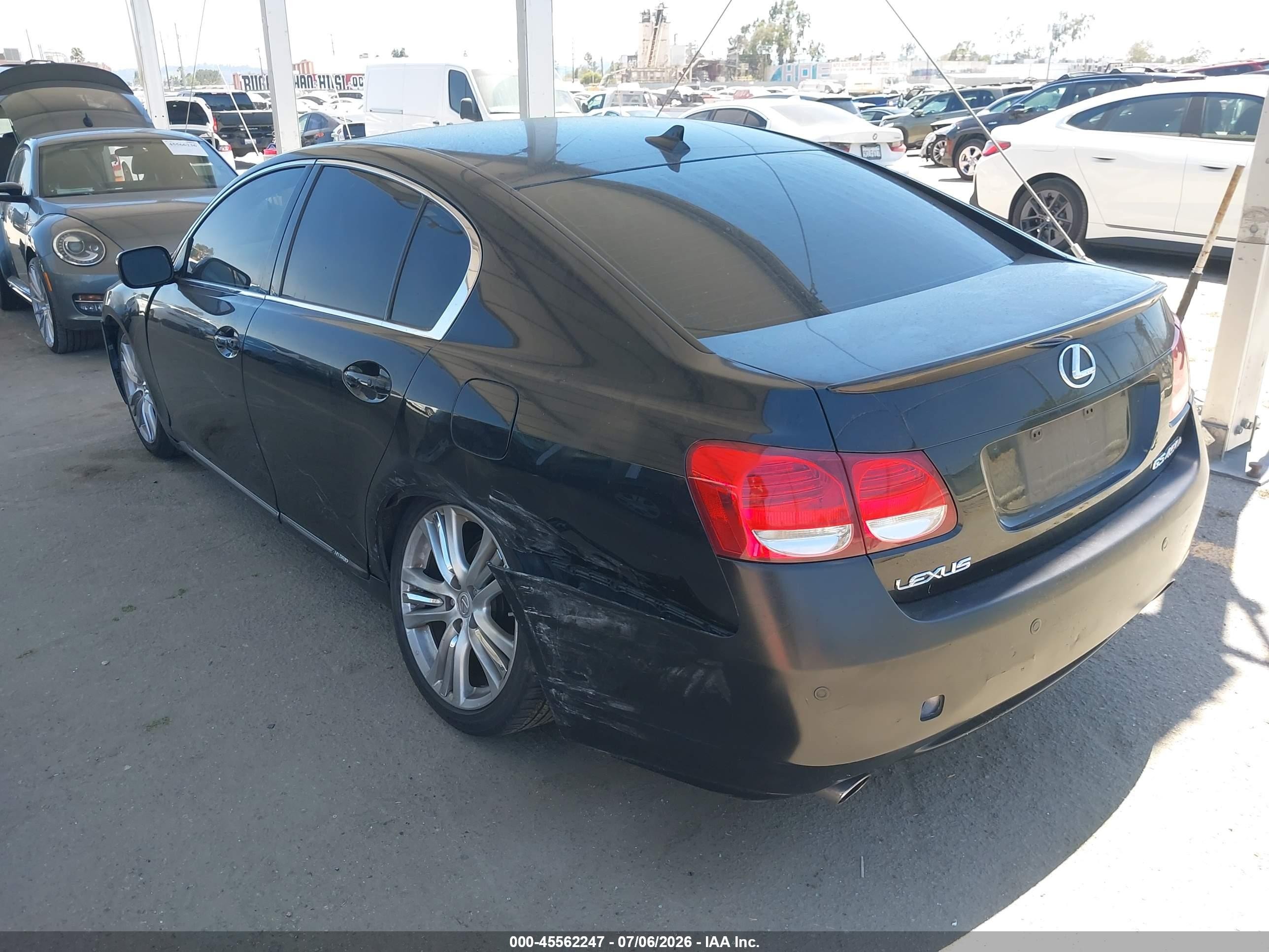 2007 Lexus Gs 450h   Черный vin: JTHBC96S875006881