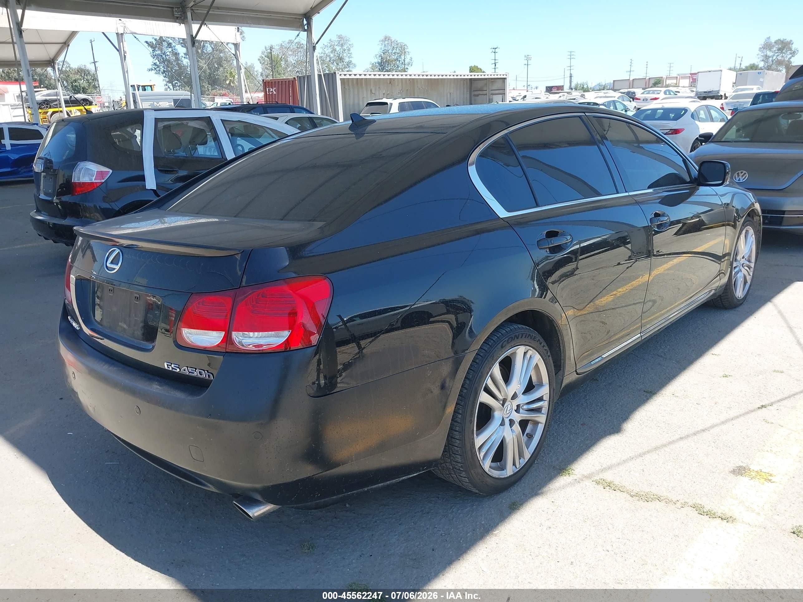 2007 Lexus Gs 450h   Черный vin: JTHBC96S875006881