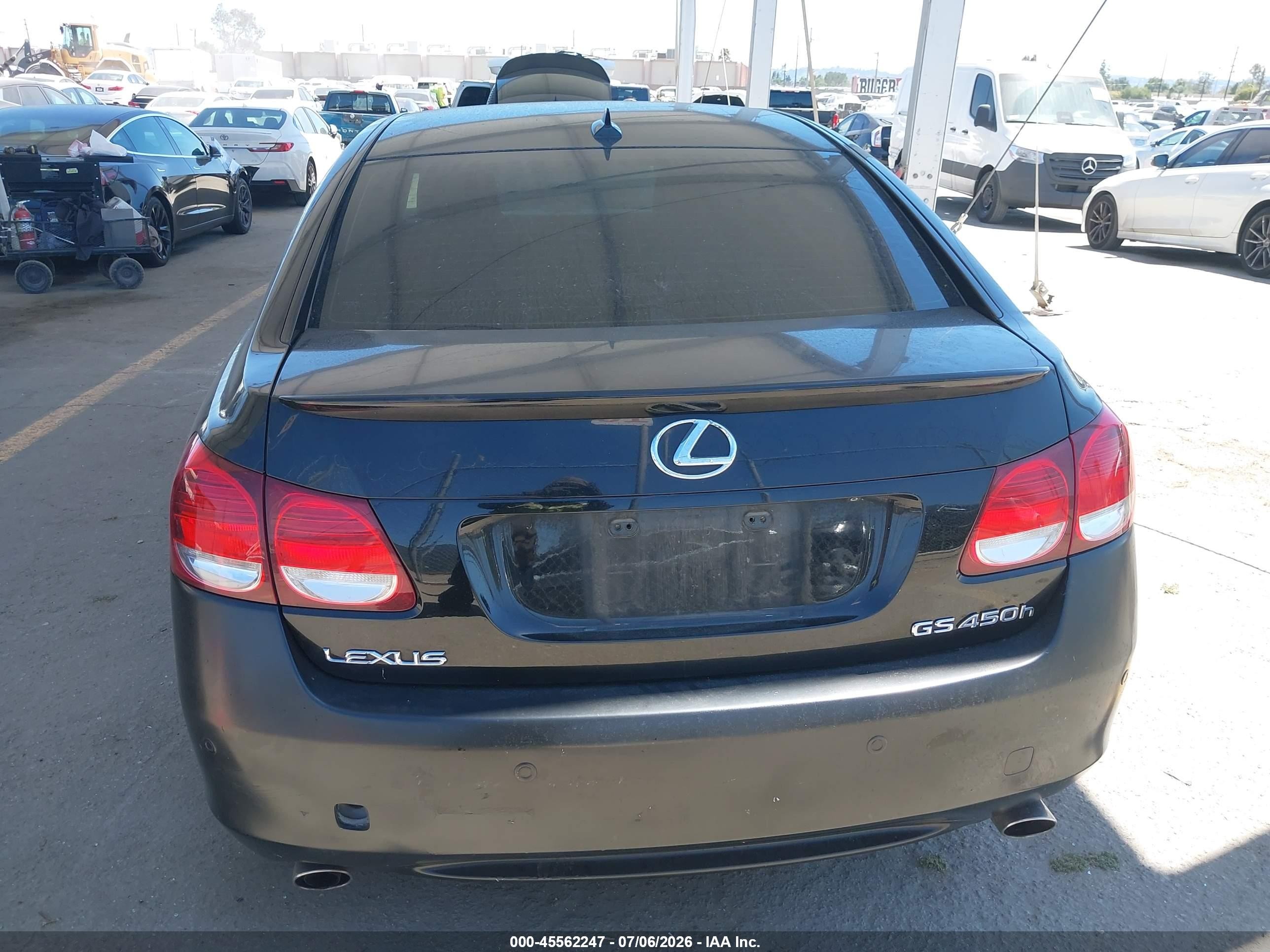 2007 Lexus Gs 450h   Черный vin: JTHBC96S875006881