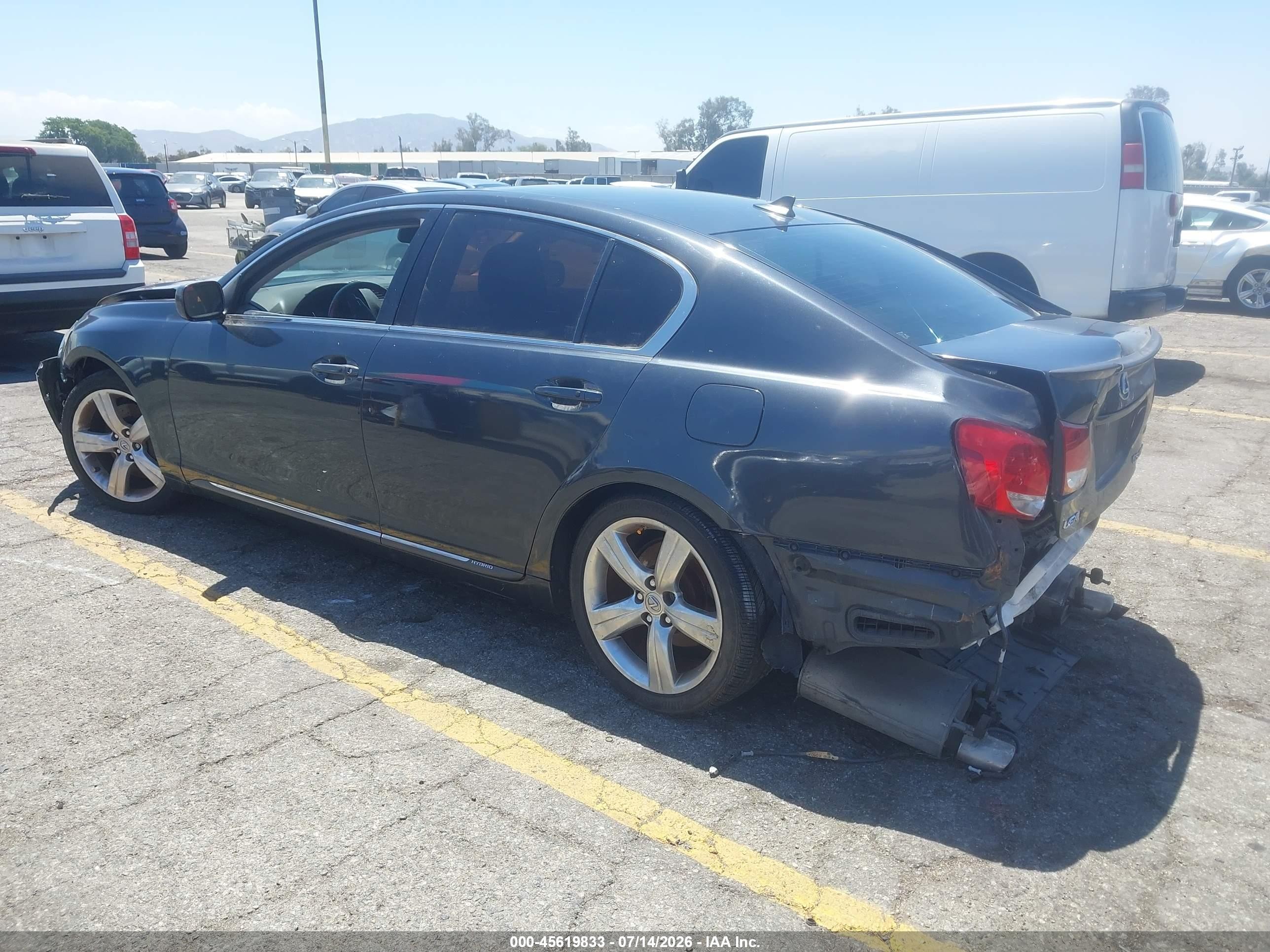 2007 Lexus Gs 450h Black vin: JTHBC96S875007979