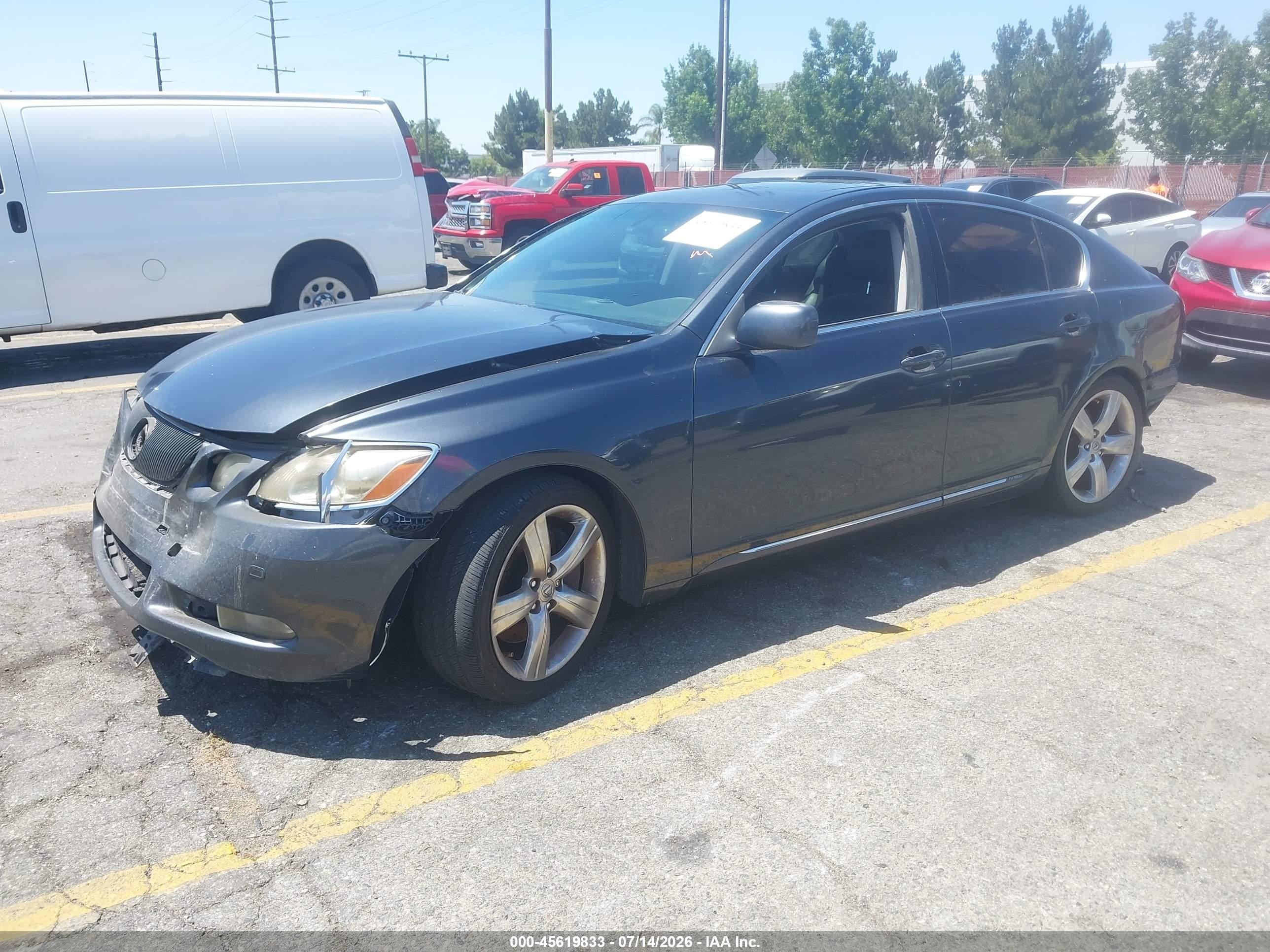 2007 Lexus Gs 450h Black vin: JTHBC96S875007979
