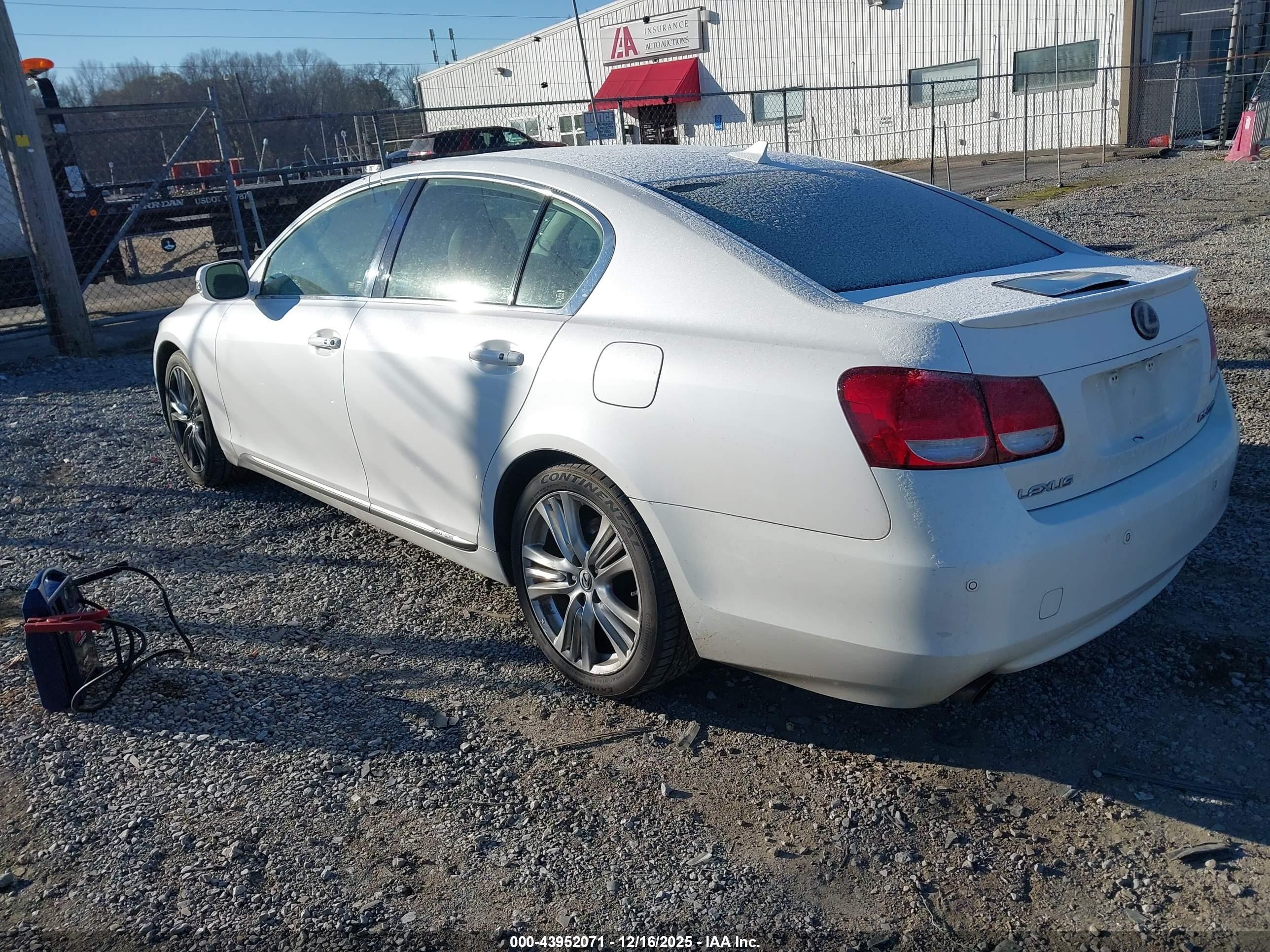 2008 Lexus Gs 450h   White vin: JTHBC96S885015176