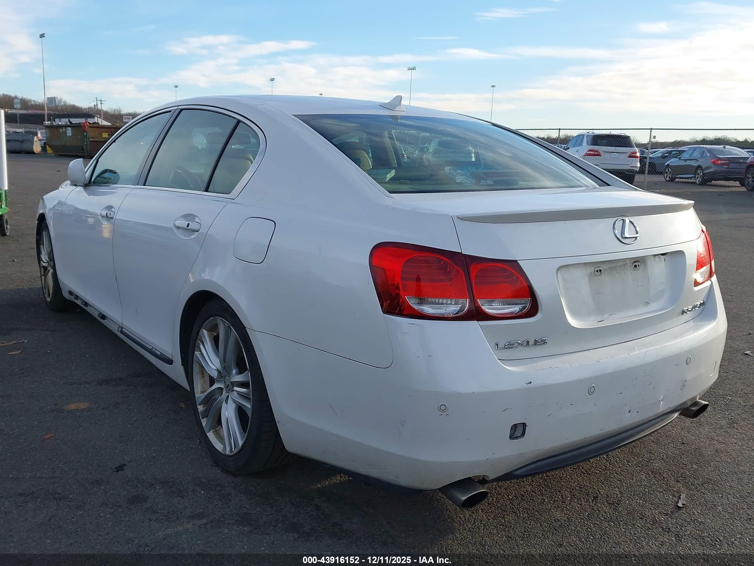 2007 Lexus Gs 450h   Белый vin: JTHBC96S975006842
