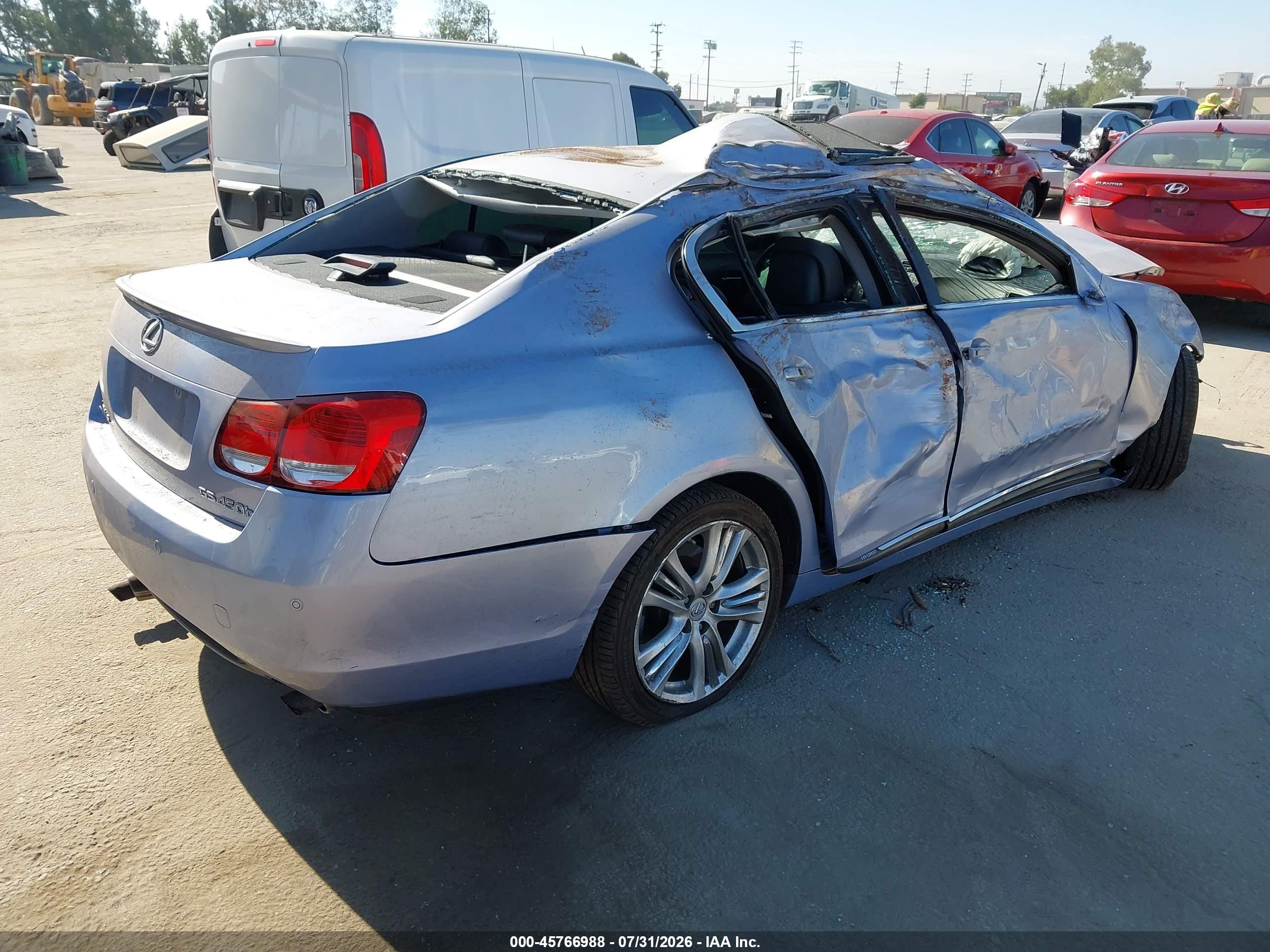 2007 Lexus Gs 450h   Light Blue vin: JTHBC96SX75000502