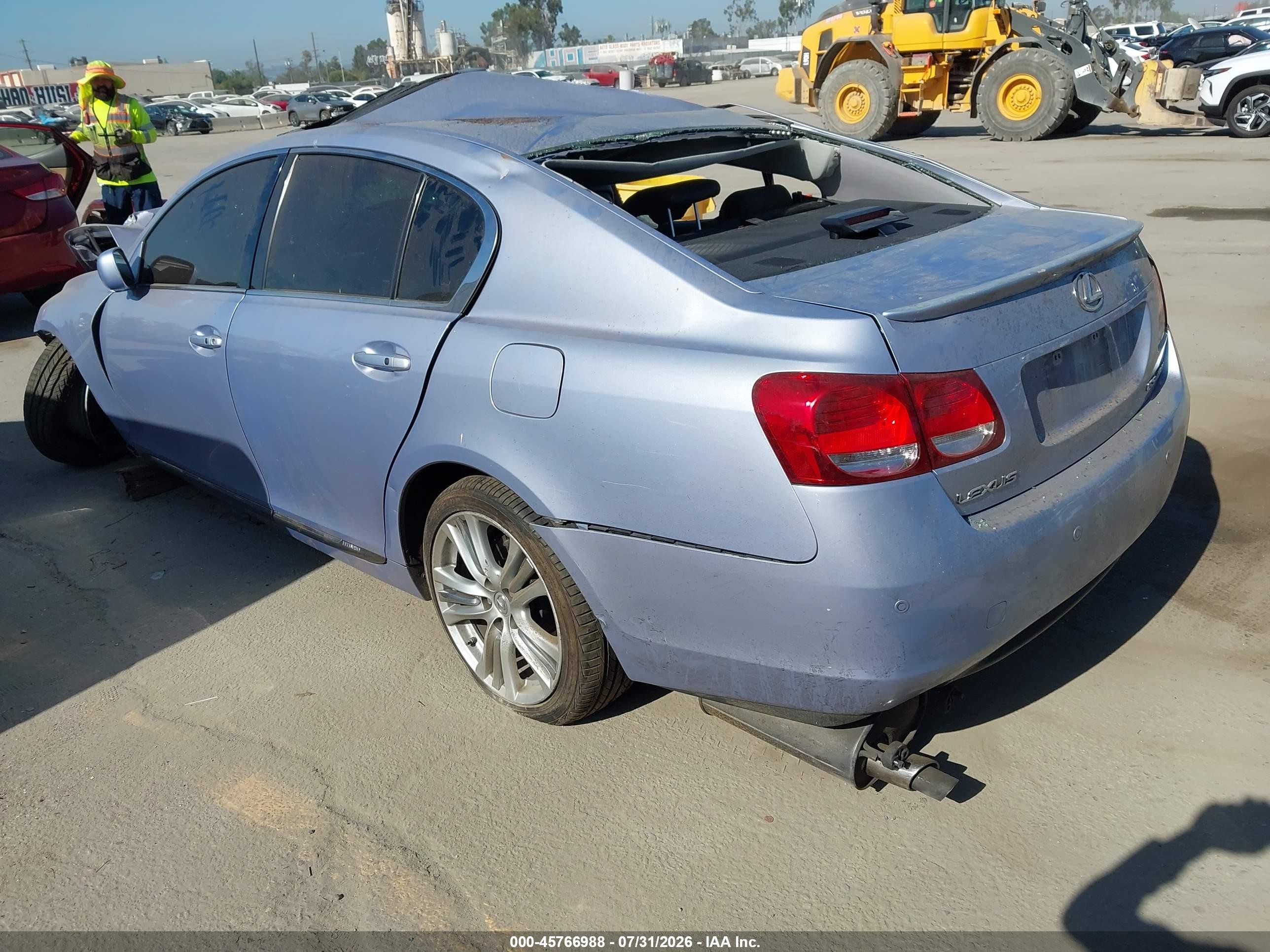 2007 Lexus Gs 450h   Light Blue vin: JTHBC96SX75000502