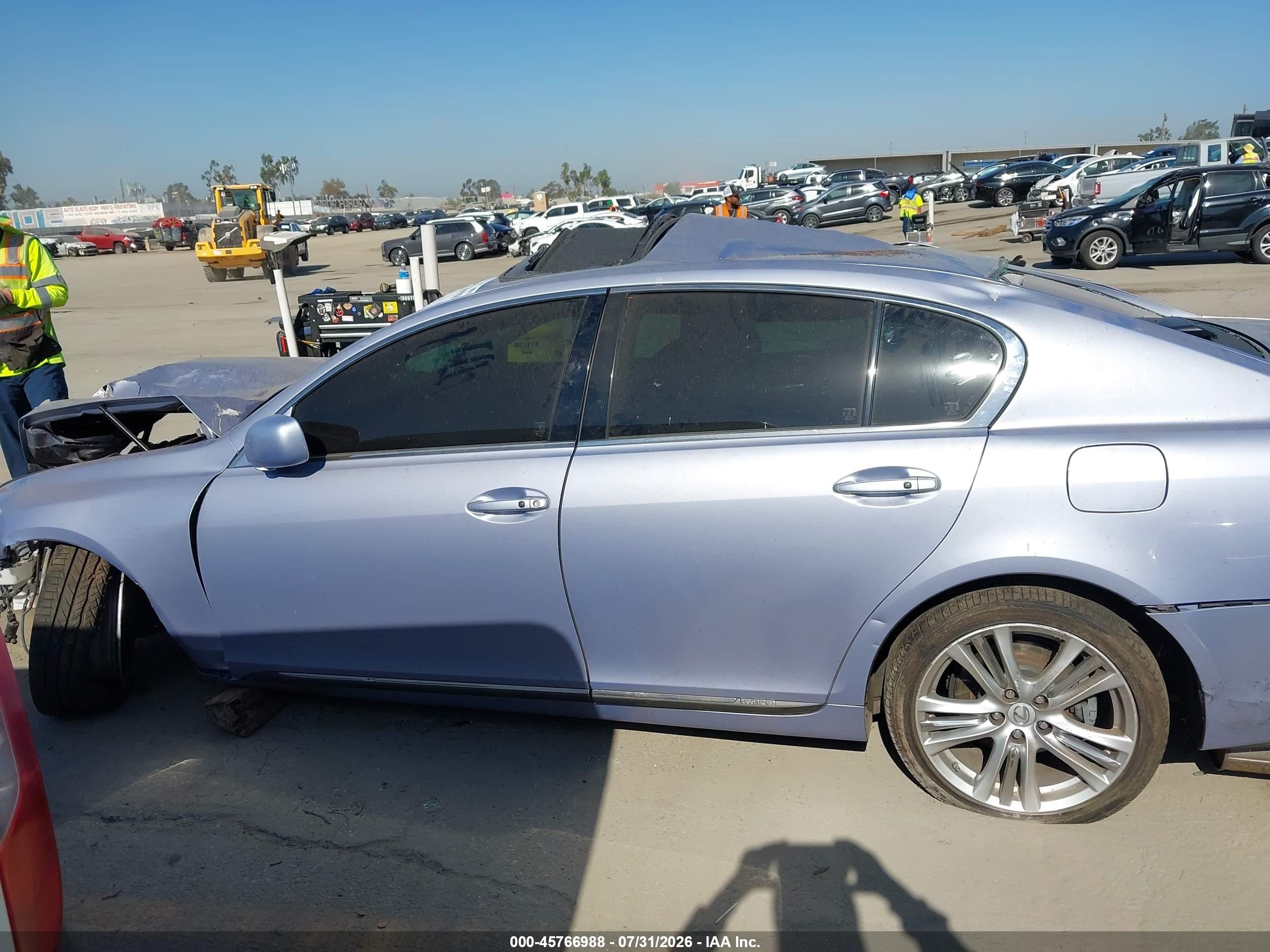 2007 Lexus Gs 450h   Light Blue vin: JTHBC96SX75000502