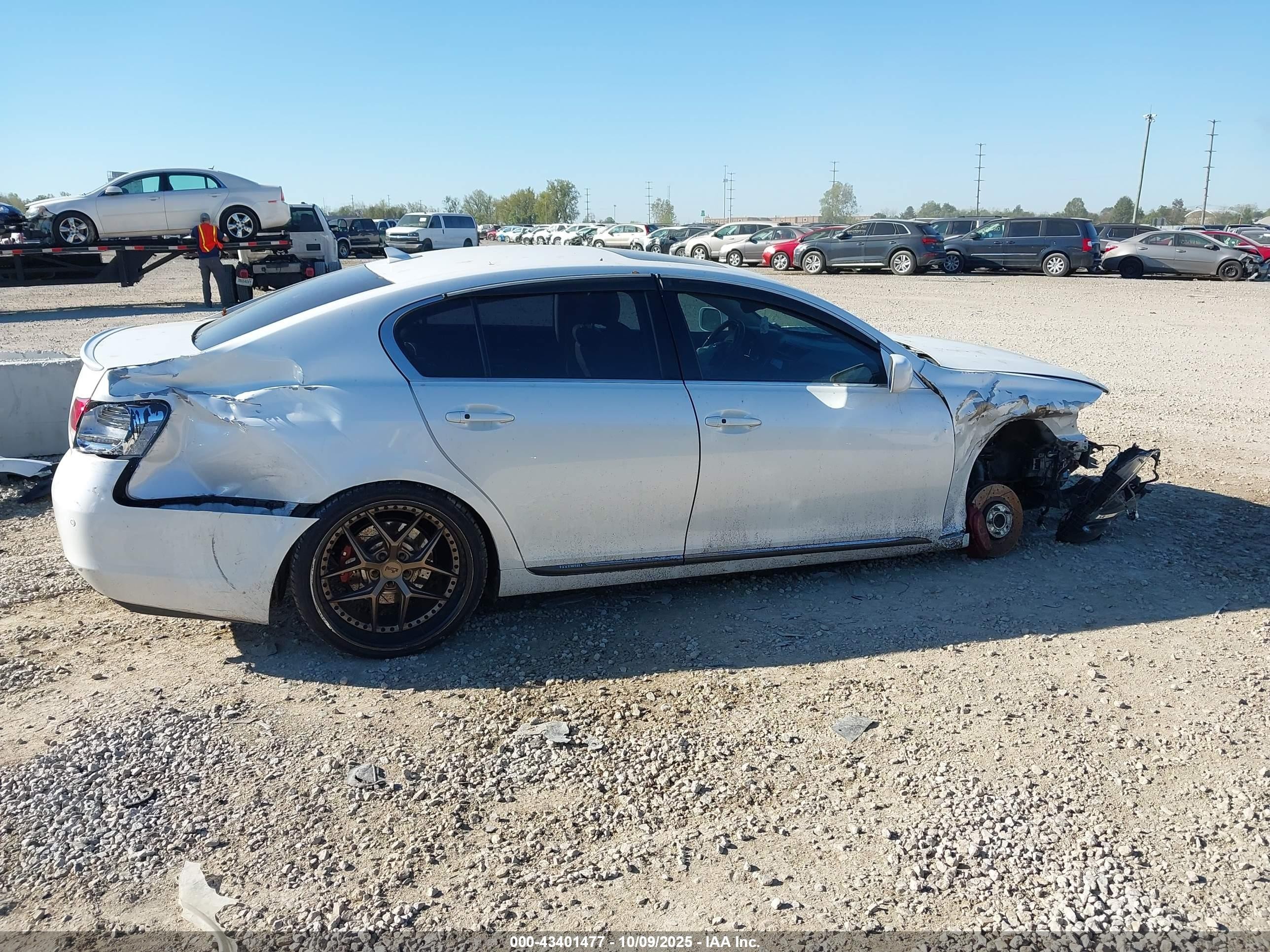 2007 Lexus Gs 450h   Белый vin: JTHBC96SX75005487