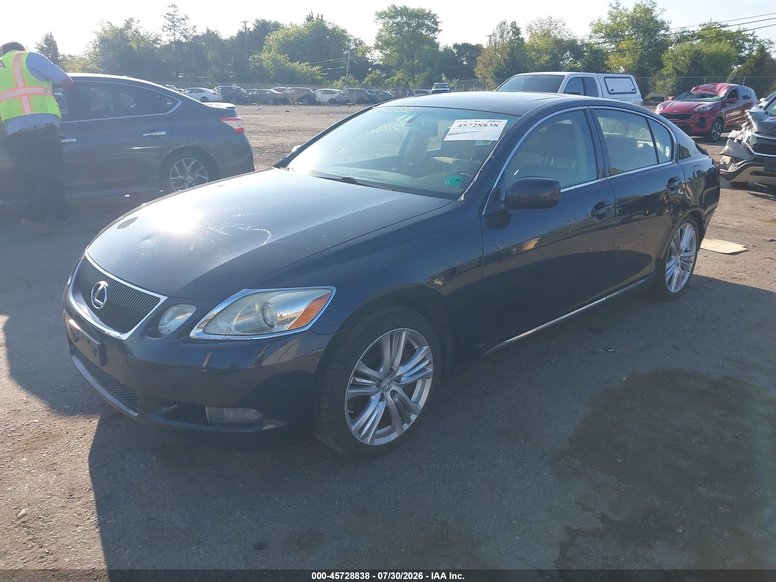 2007 Lexus Gs 450h   Синий vin: JTHBC96SX75006509