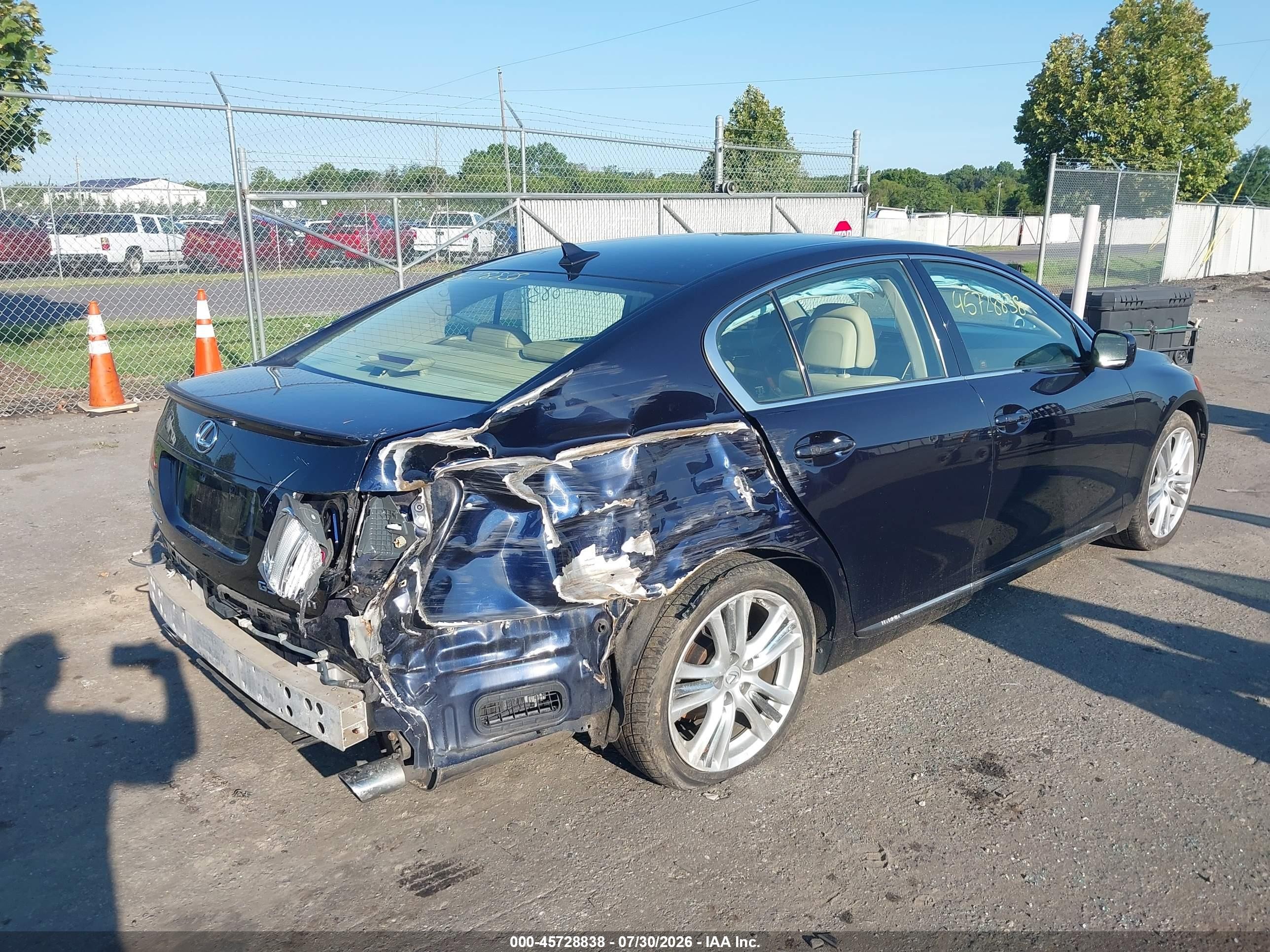 2007 Lexus Gs 450h   Синий vin: JTHBC96SX75006509