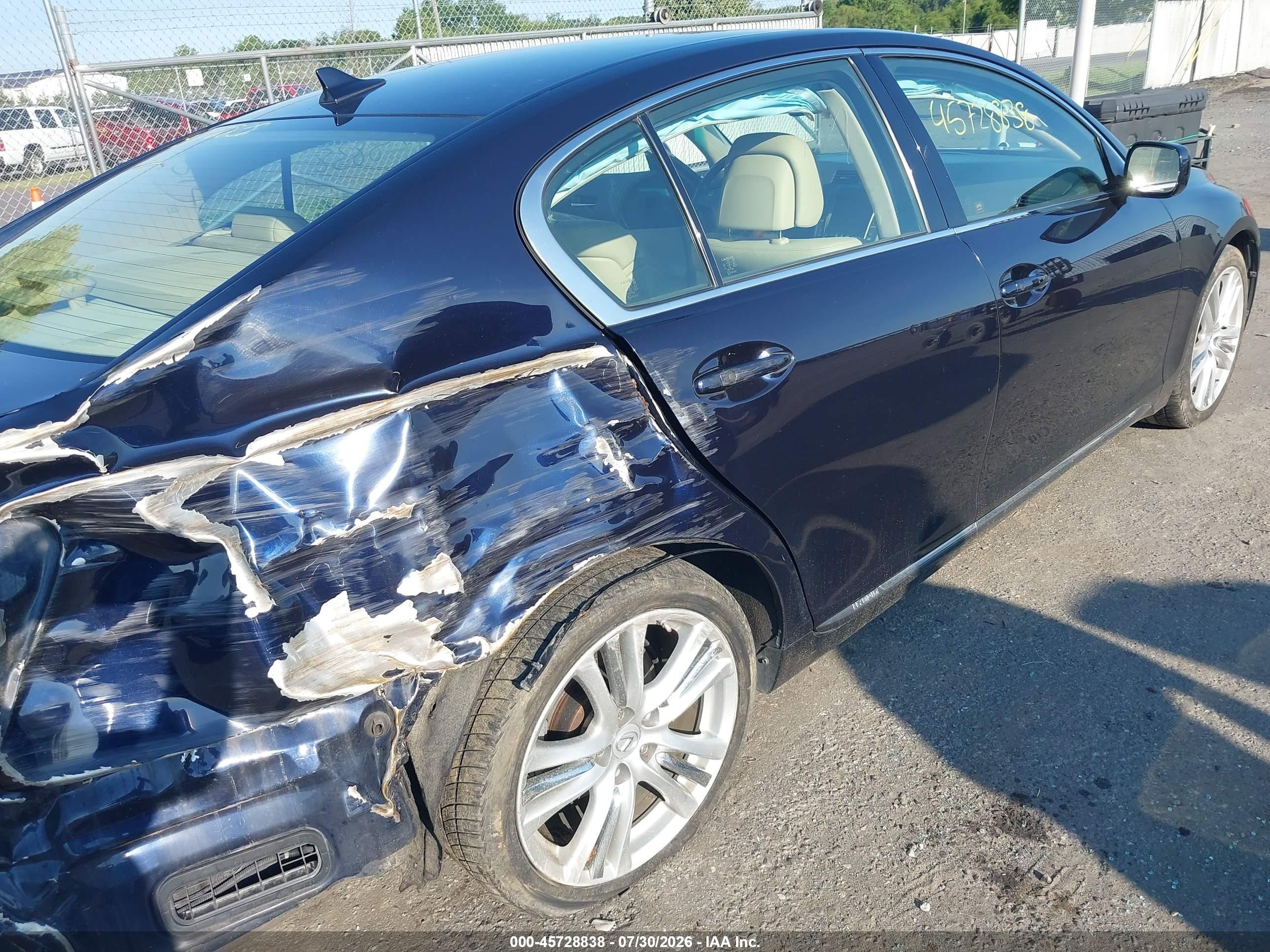 2007 Lexus Gs 450h   Синий vin: JTHBC96SX75006509