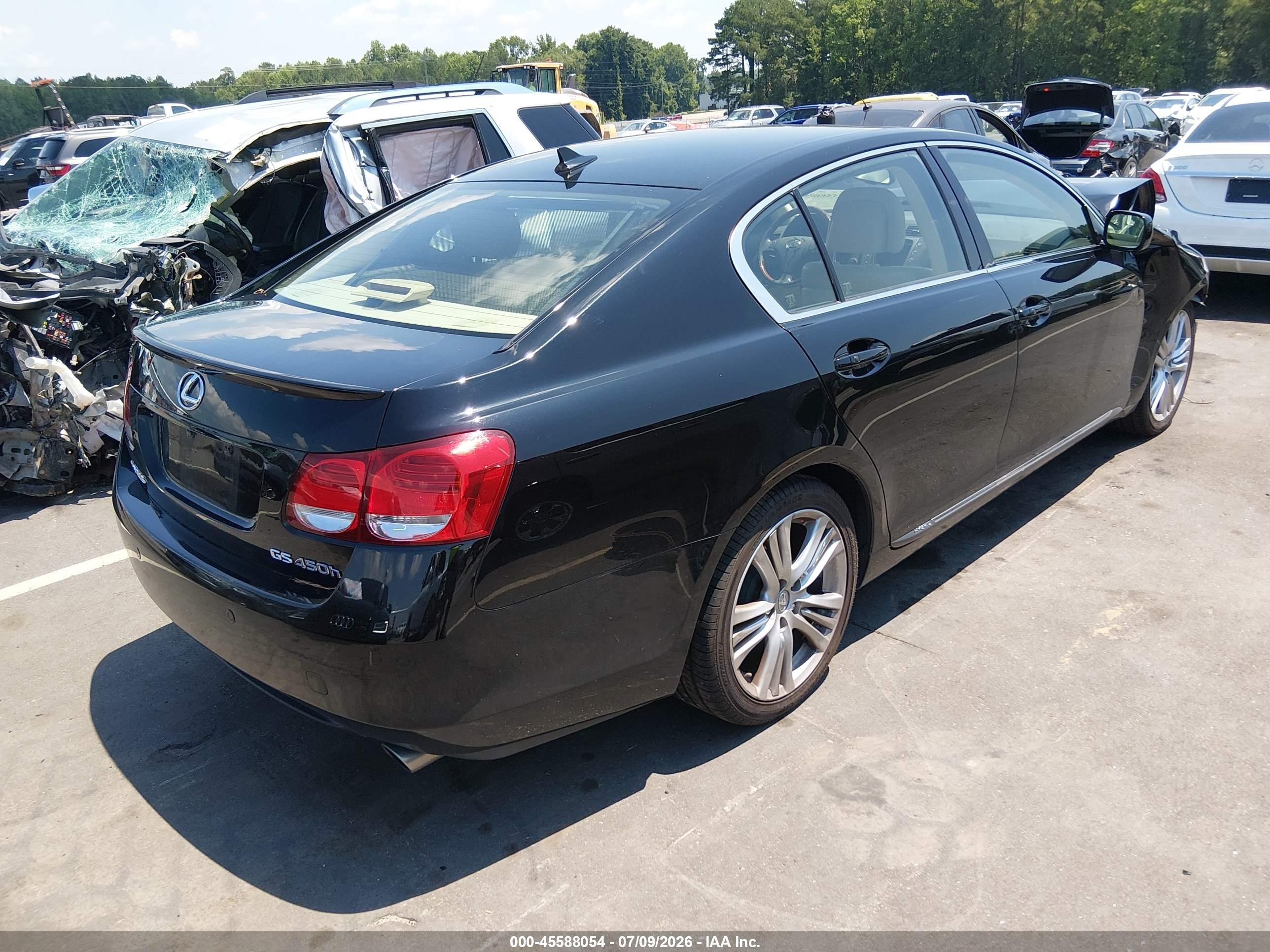 2007 Lexus Gs 450h   Black vin: JTHBC96SX75007515