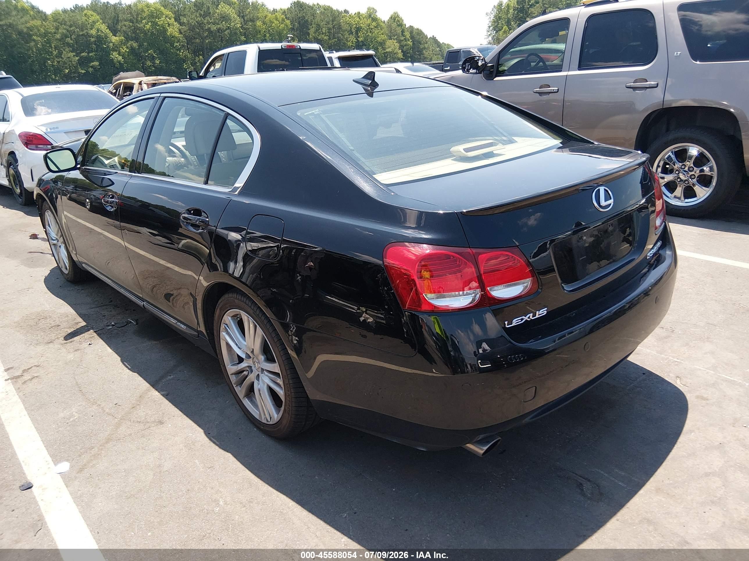 2007 Lexus Gs 450h   Black vin: JTHBC96SX75007515