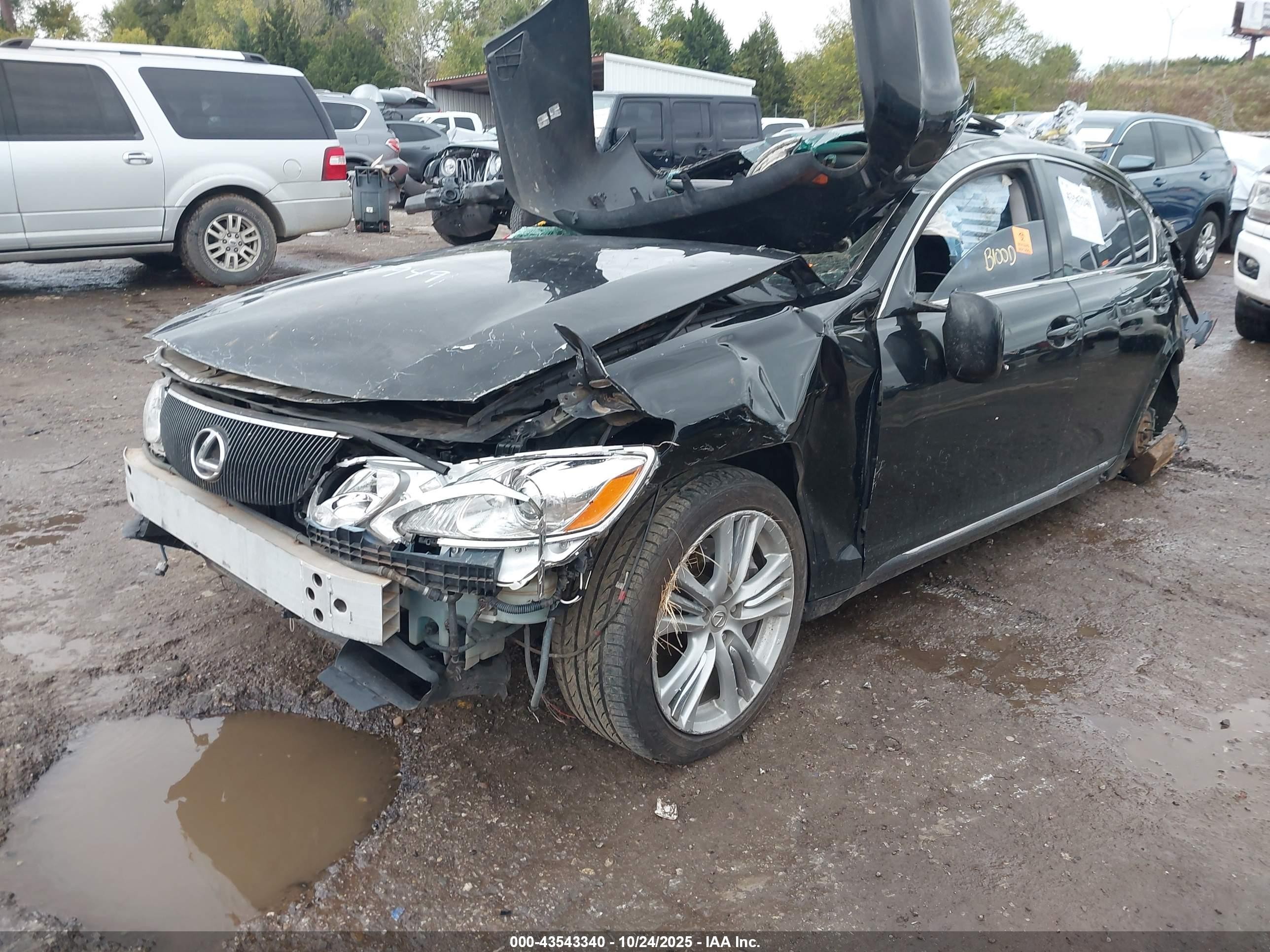 2007 Lexus Gs 450h   Черный vin: JTHBC96SX75009491
