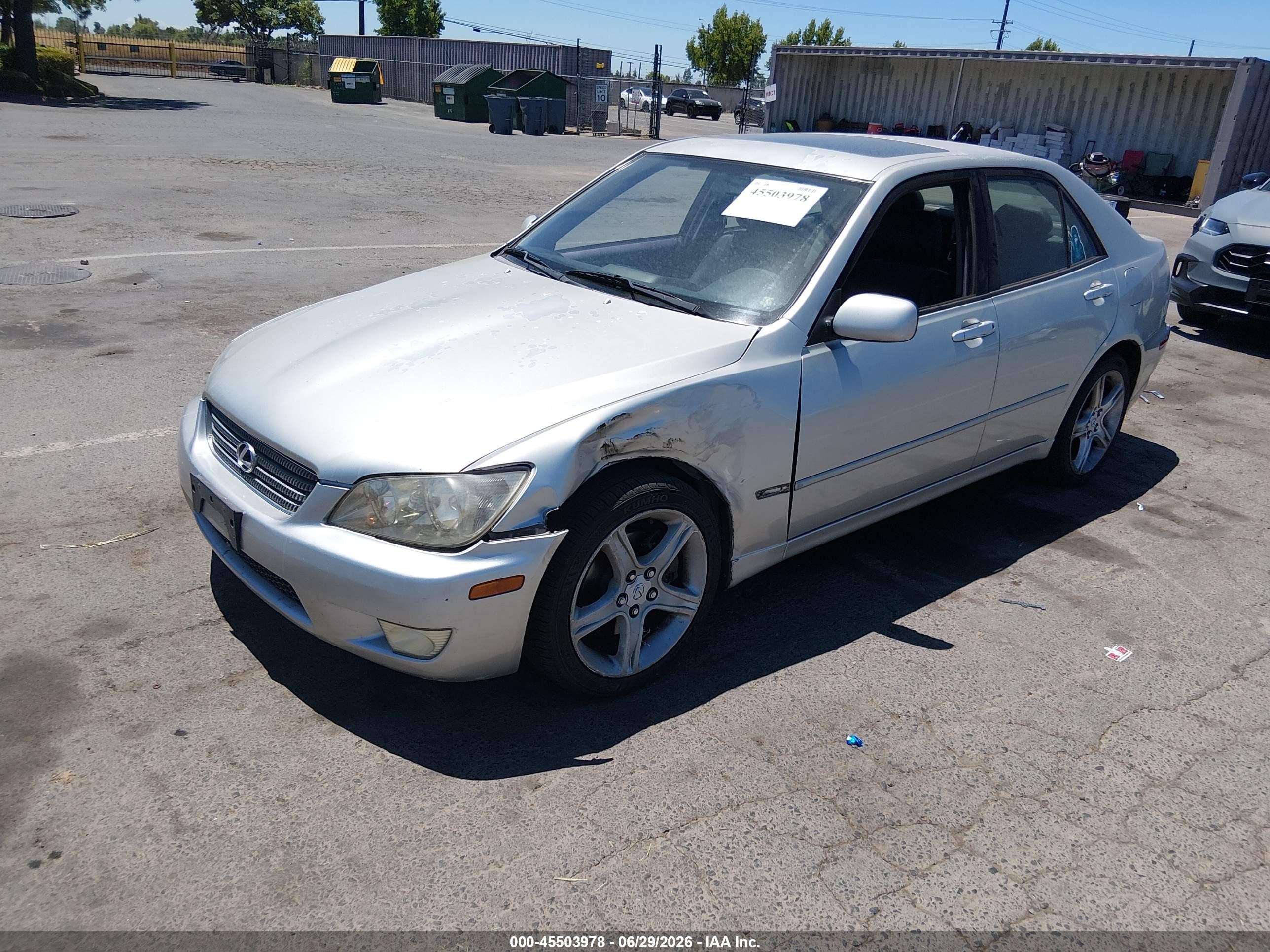 2001 Lexus Is 300   Silver vin: JTHBD182410025301