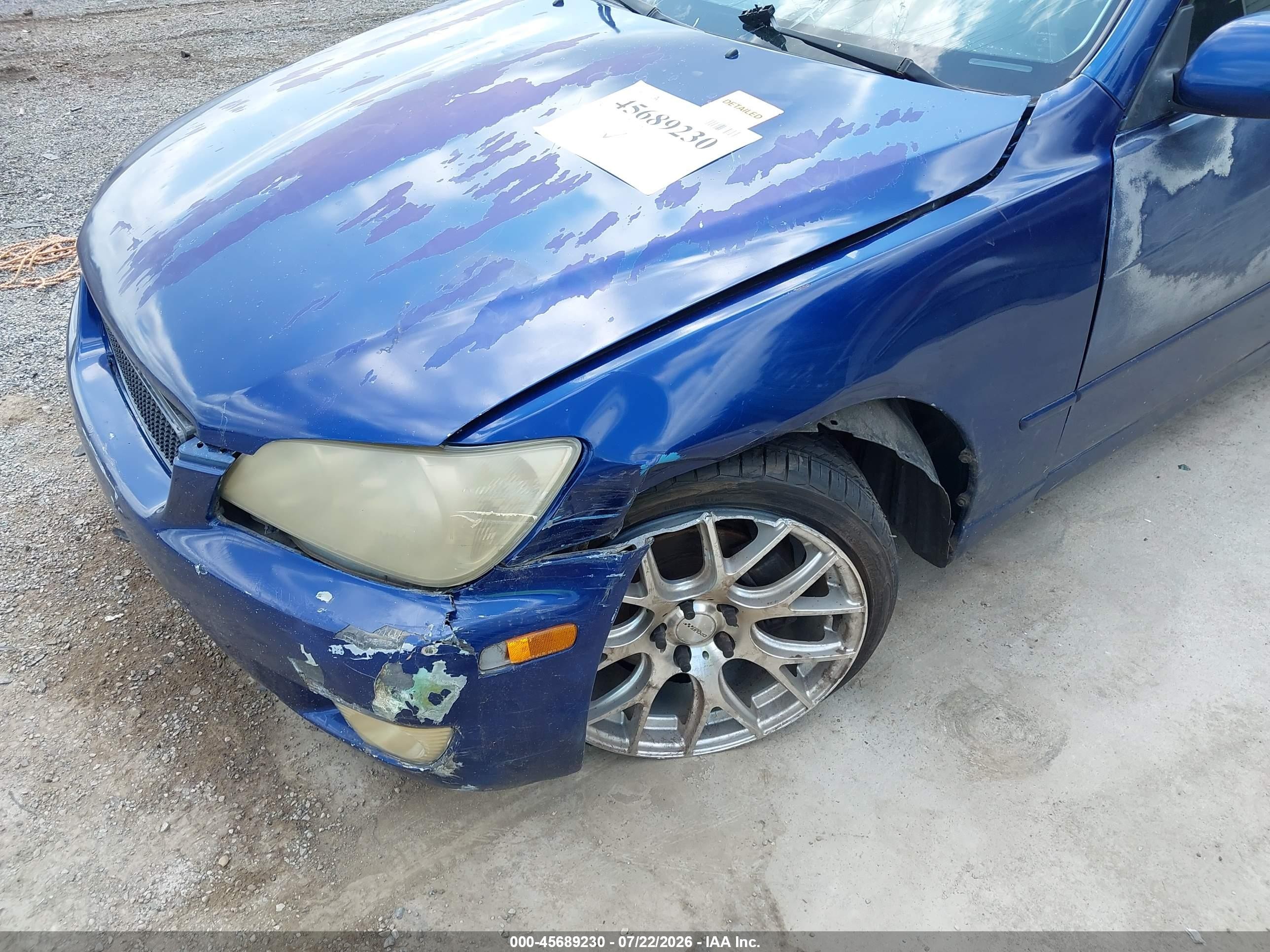 2001 Lexus Is 300 Blue vin: JTHBD182710015264