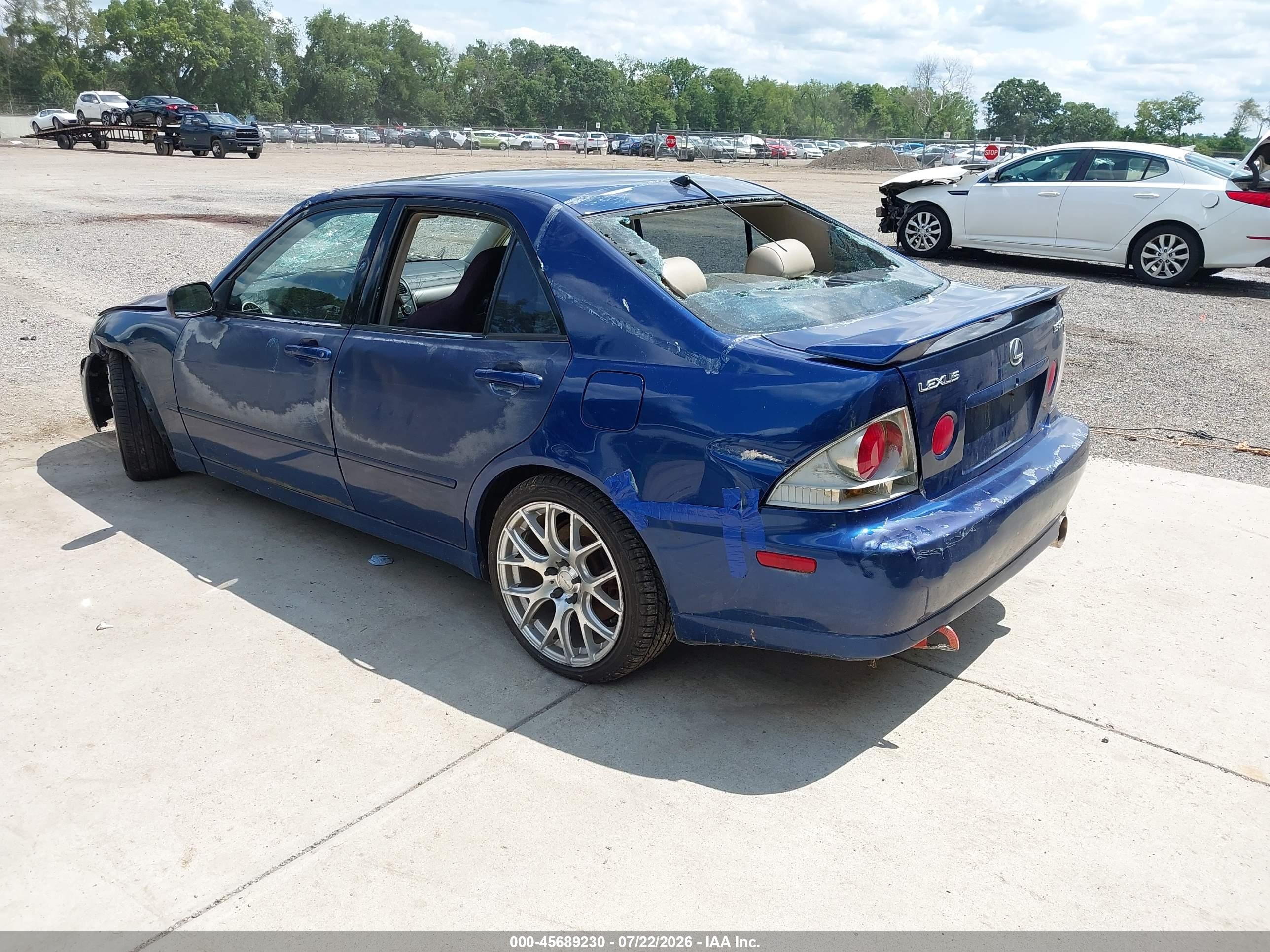2001 Lexus Is 300 Blue vin: JTHBD182710015264