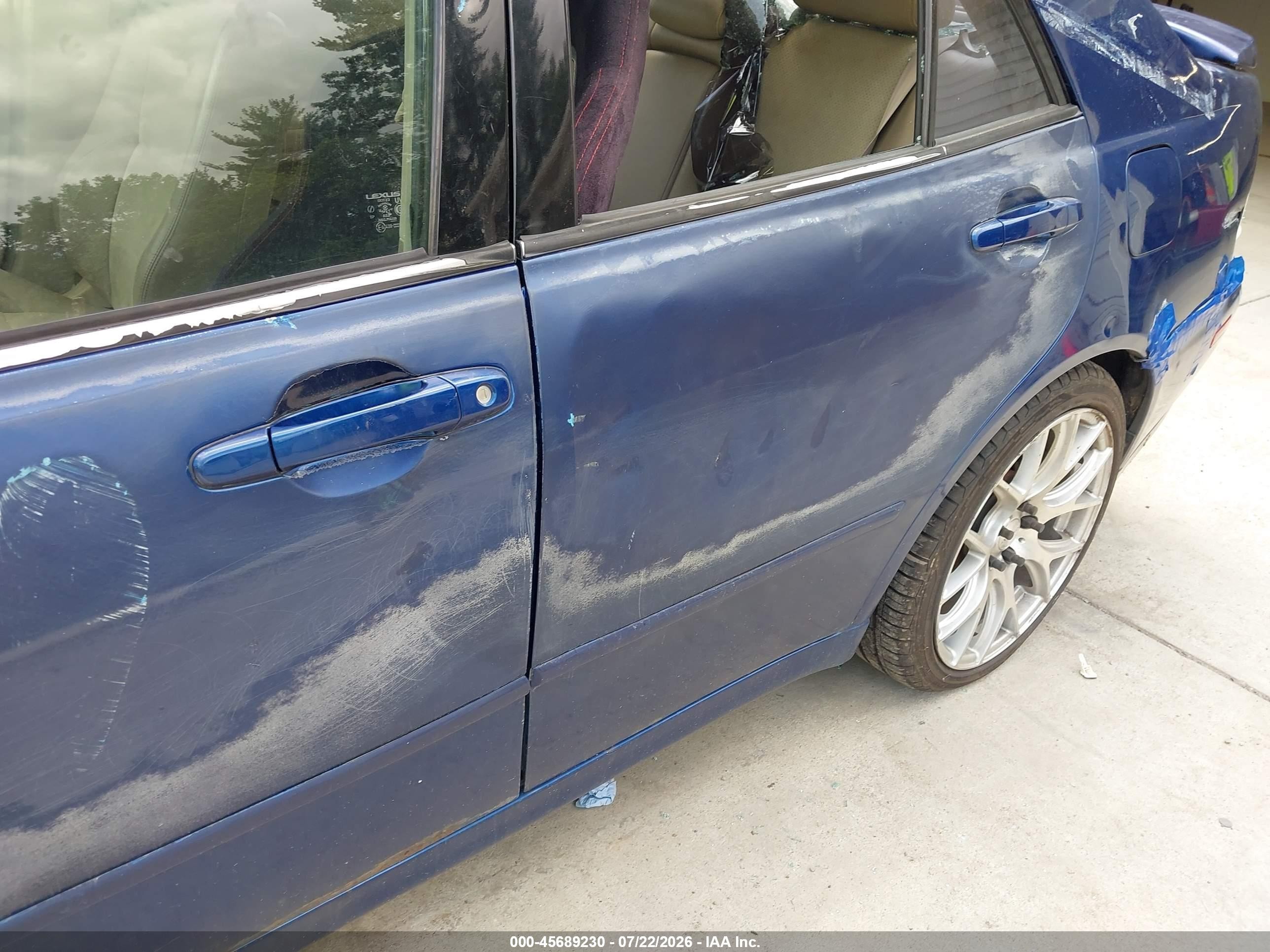 2001 Lexus Is 300 Blue vin: JTHBD182710015264