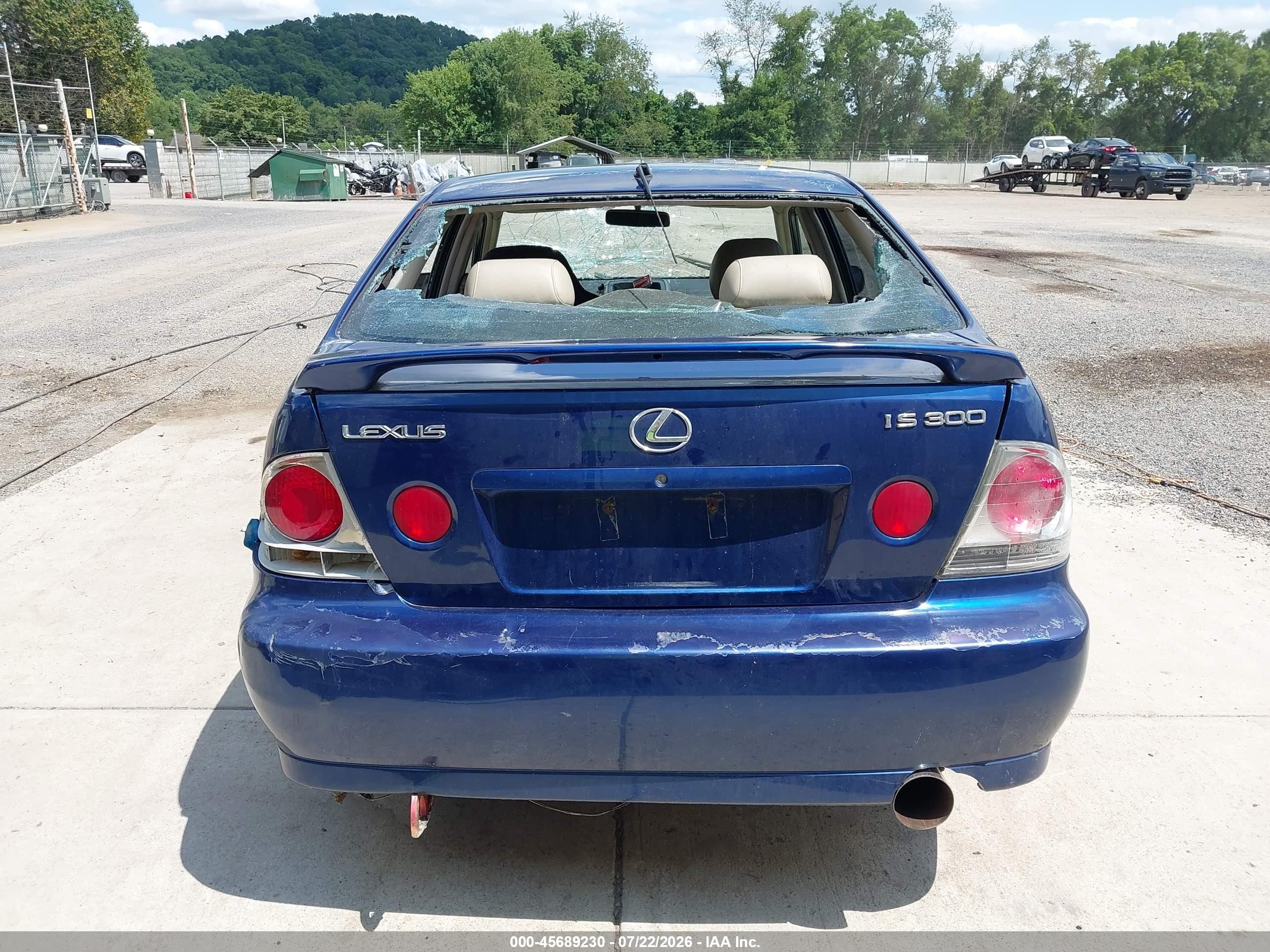2001 Lexus Is 300 Blue vin: JTHBD182710015264