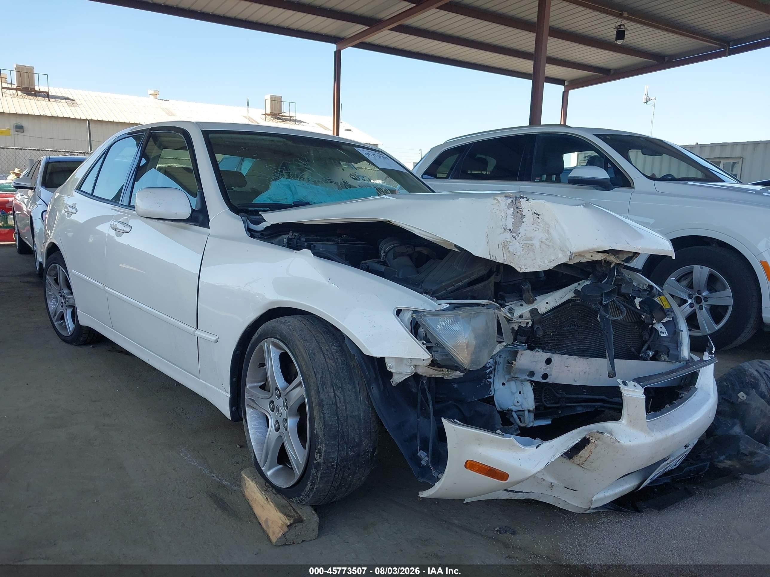 2004 Lexus Is 300   White vin: JTHBD192140087337