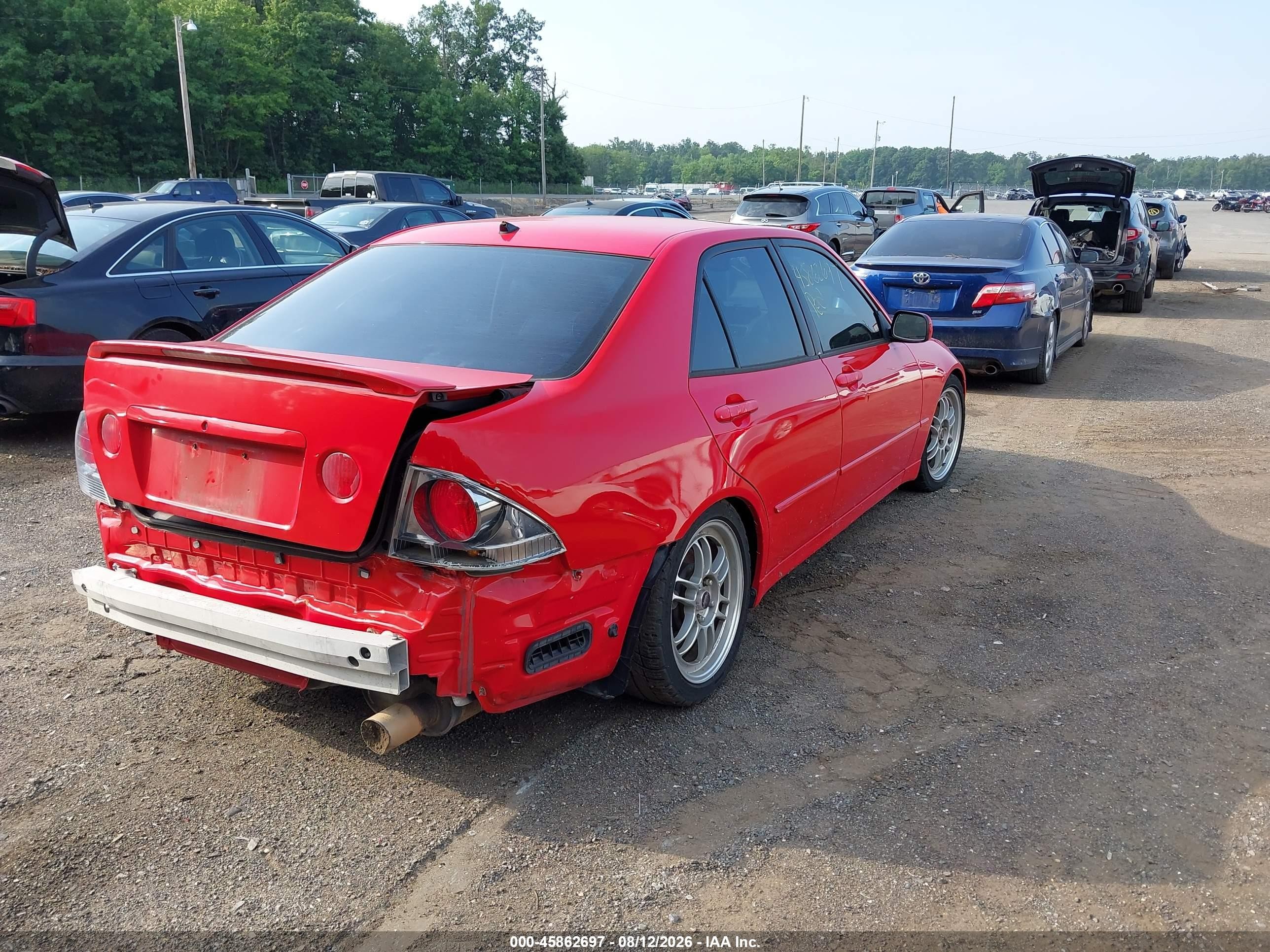 2004 Lexus Is 300 Red vin: JTHBD192140088245