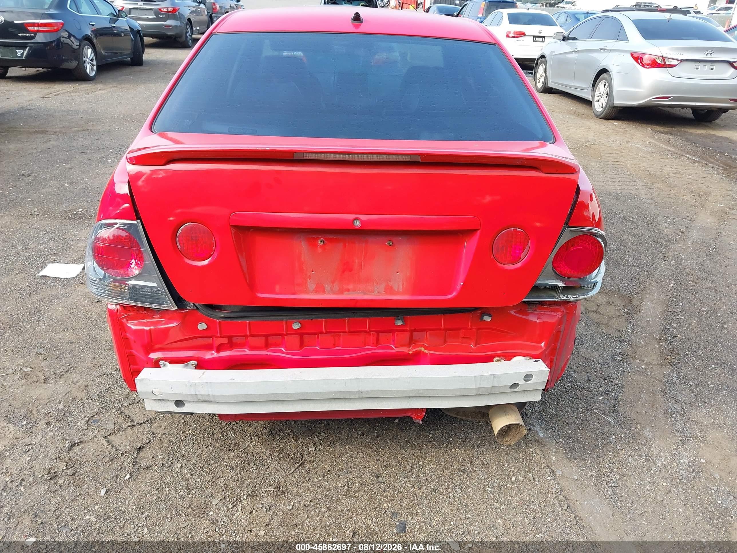 2004 Lexus Is 300 Red vin: JTHBD192140088245
