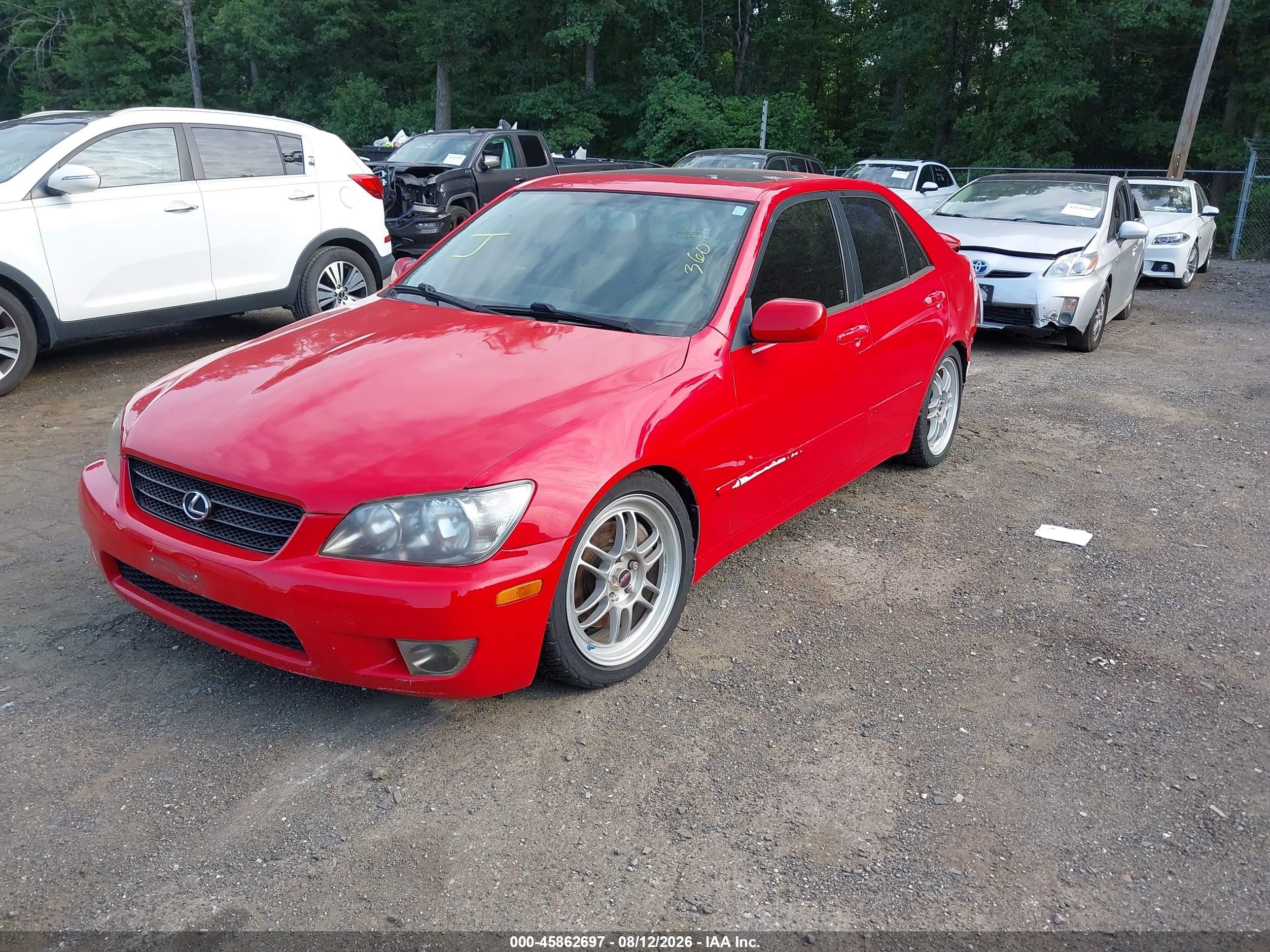 2004 Lexus Is 300 Red vin: JTHBD192140088245