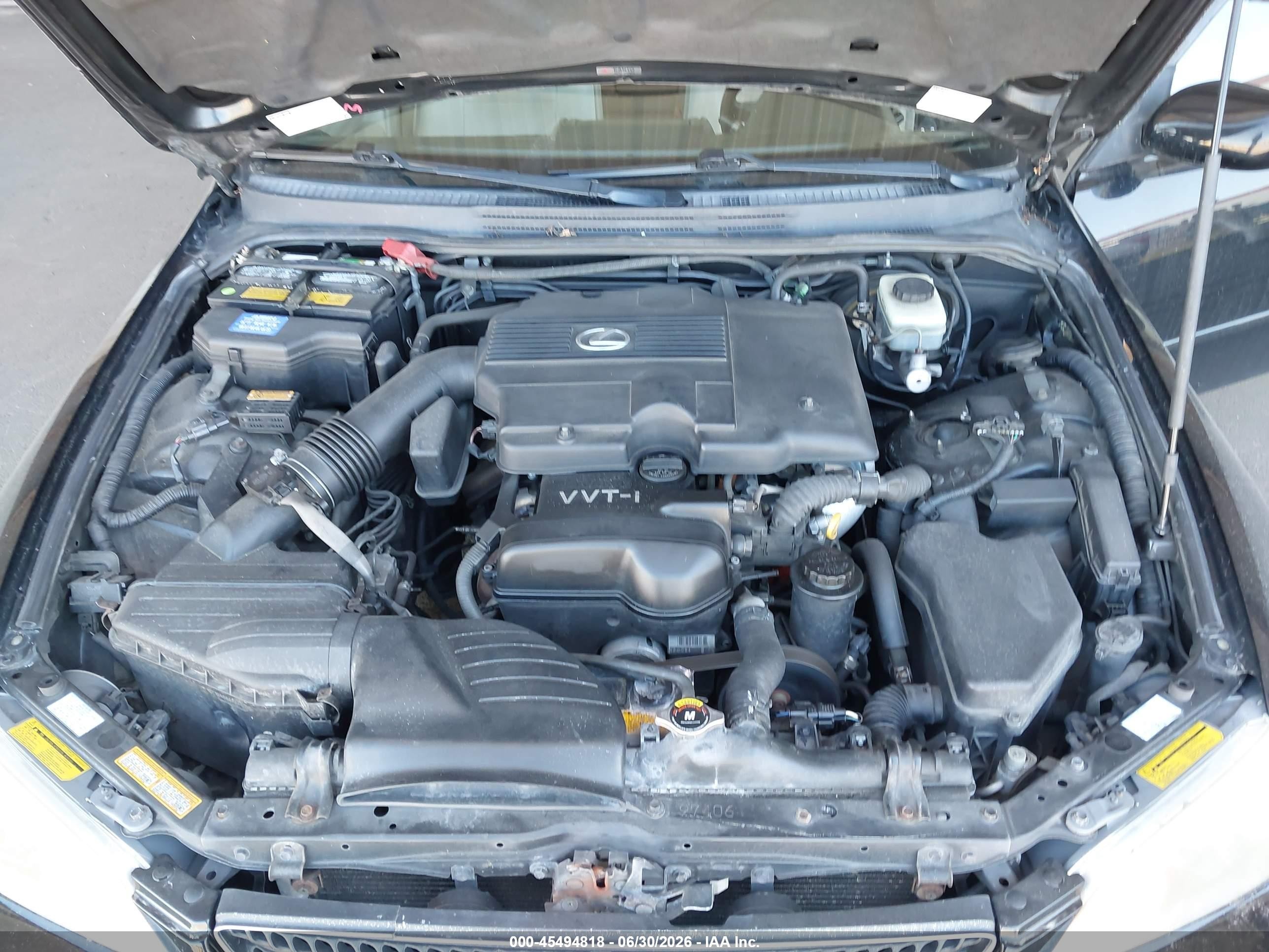 2005 Lexus Is 300   Черный vin: JTHBD192150100038