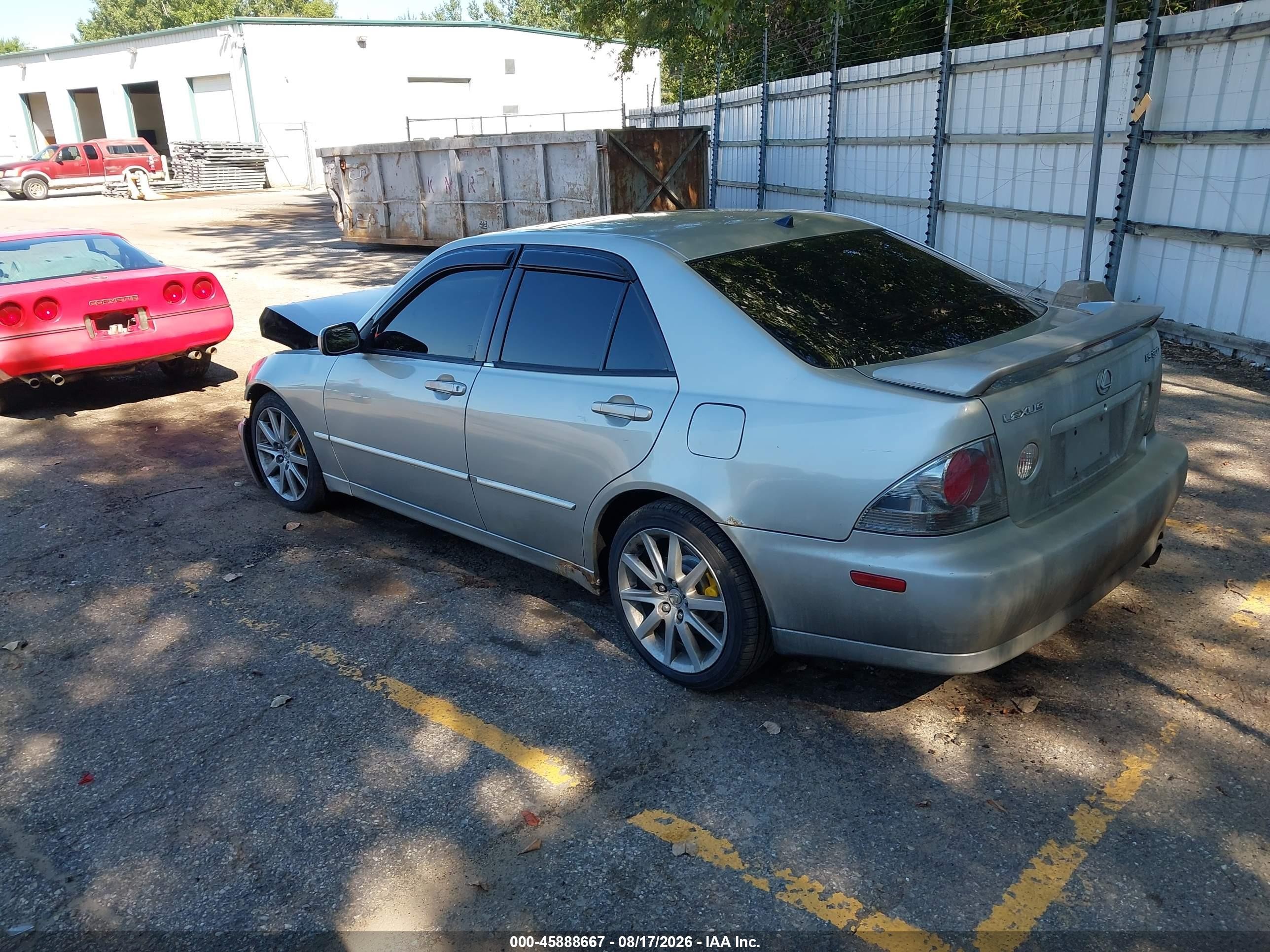 2002 Lexus Is 300 Silver vin: JTHBD192320039772