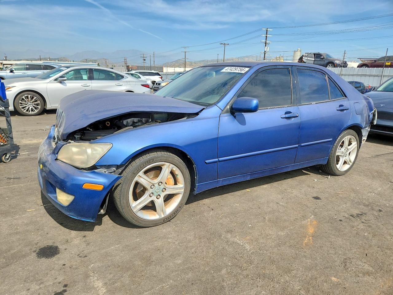 2004 Lexus Is 300 Base Blue vin: JTHBD192440086330