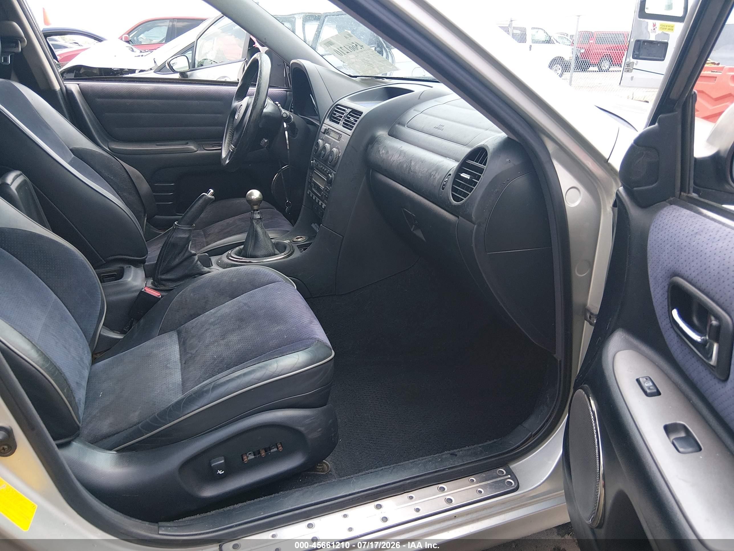 2003 Lexus Is 300 Base W/5-speed Manual Silver vin: JTHBD192630070418