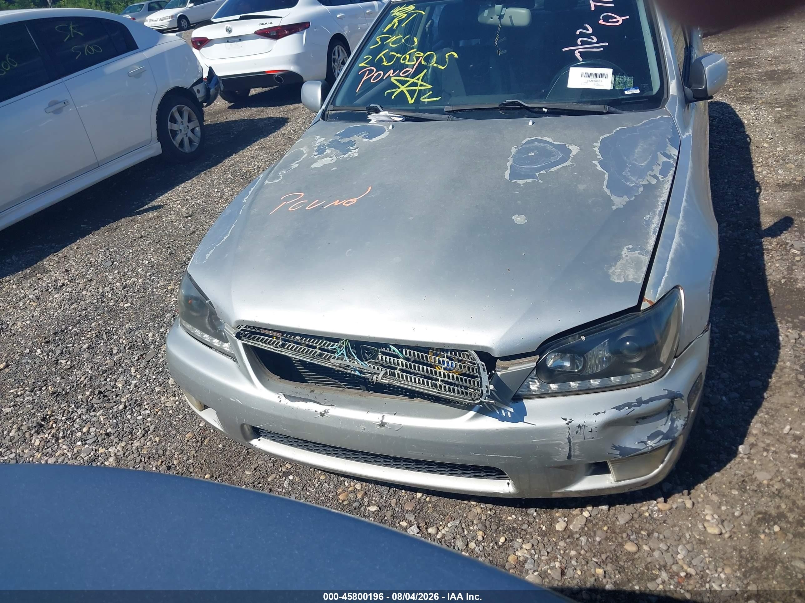 2002 Lexus Is 300 Gray vin: JTHBD192720034591