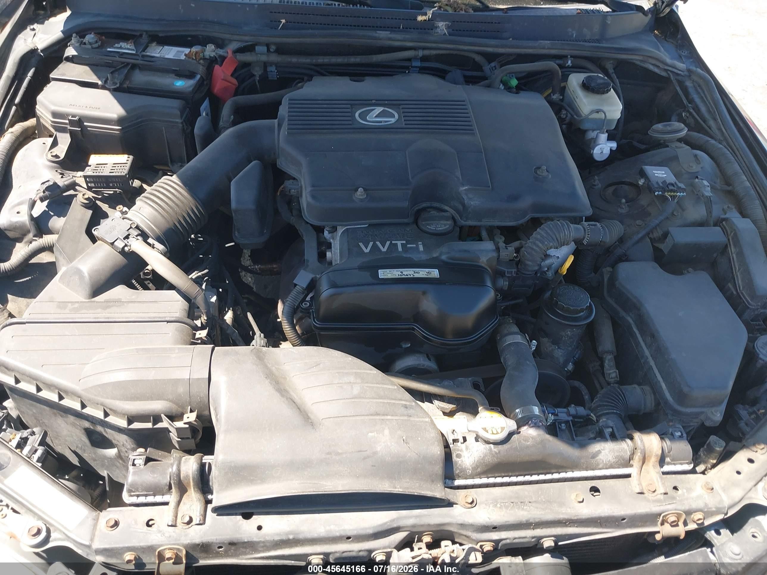 2004 Lexus Is 300   Черный vin: JTHBD192740084300