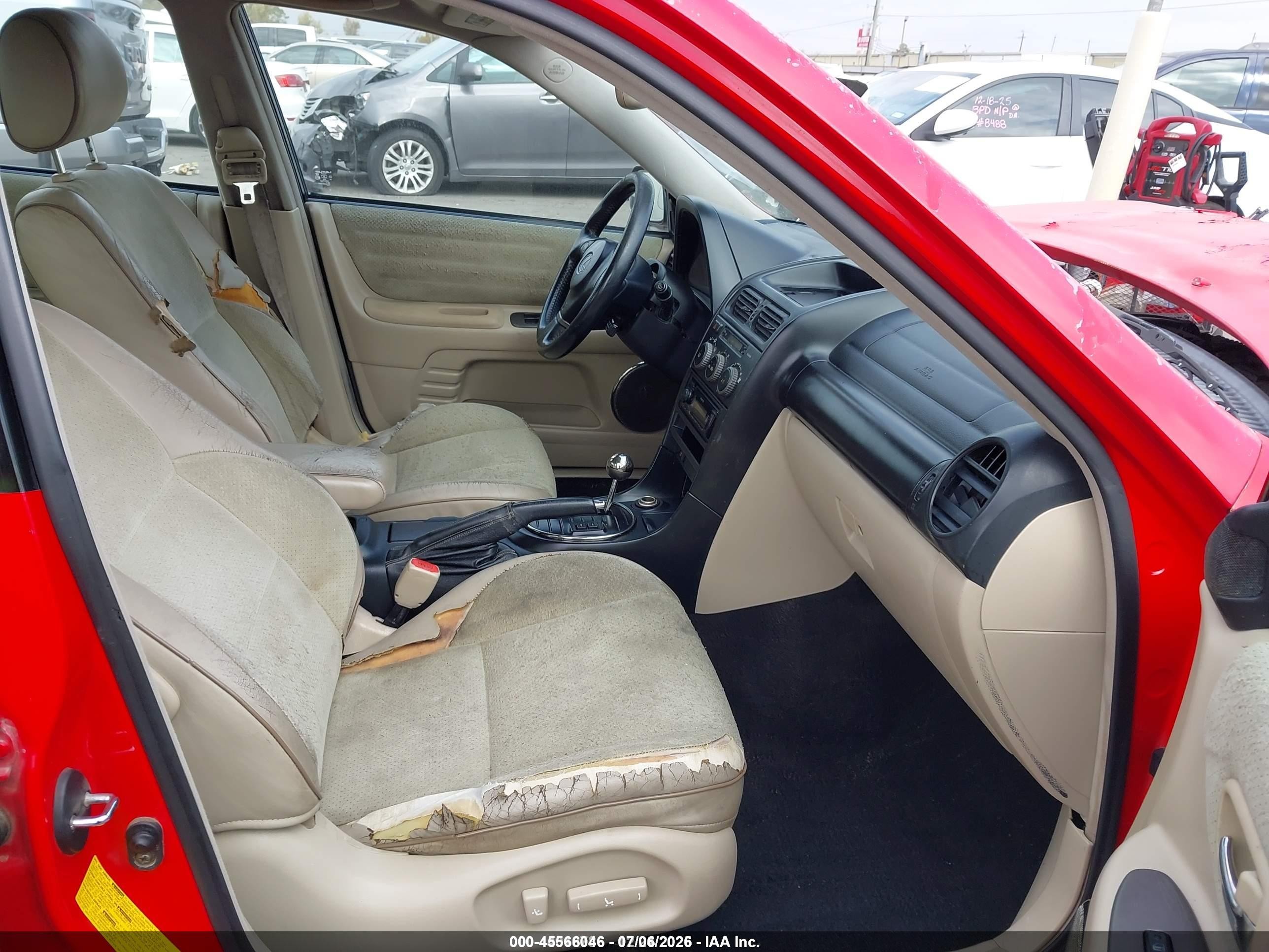 2002 Lexus Is 300   Red vin: JTHBD192820044594