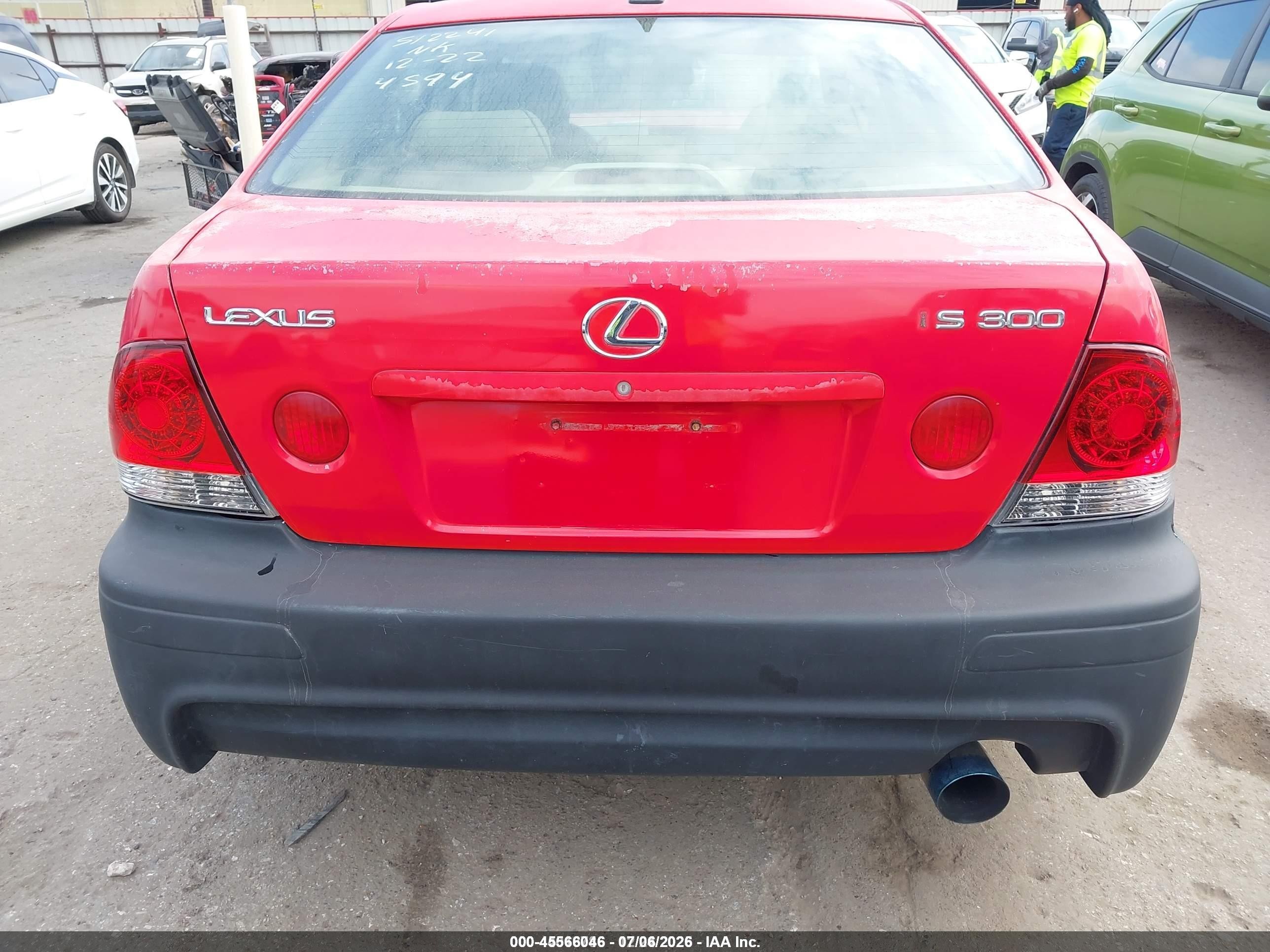 2002 Lexus Is 300   Red vin: JTHBD192820044594